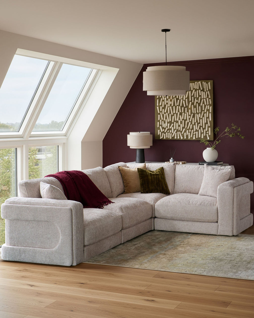 Lynetta natural weave small corner sofa