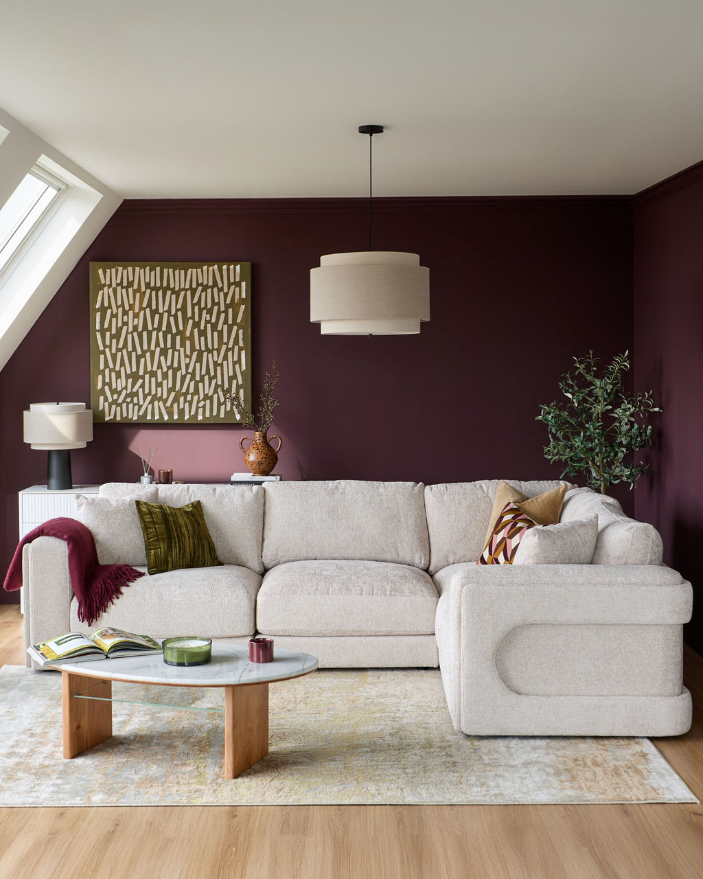 Lynetta natural weave small corner sofa