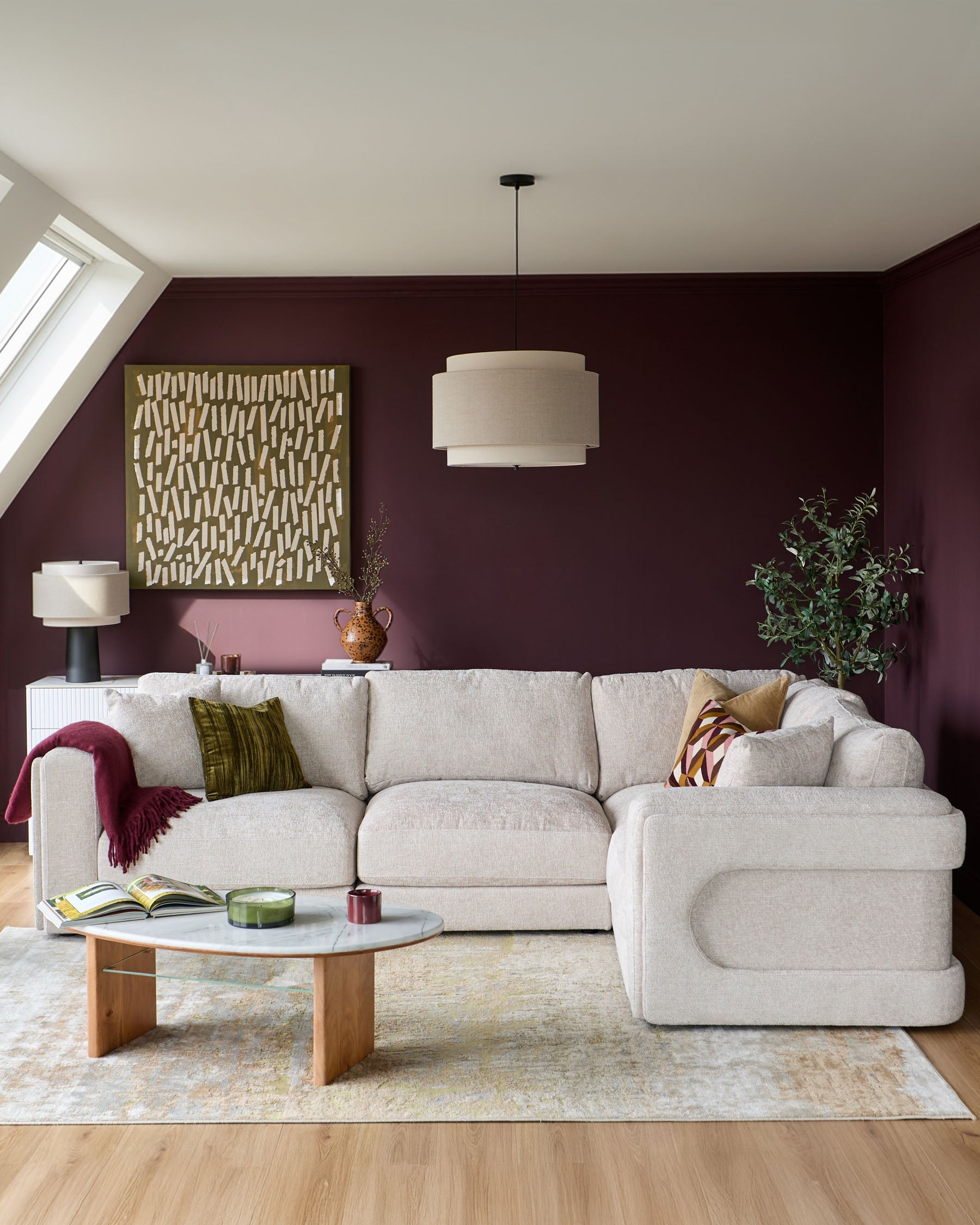 Lynetta natural weave small corner sofa