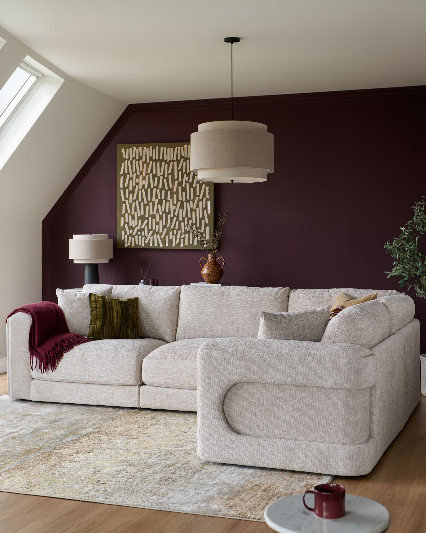 Lynetta natural weave small corner sofa