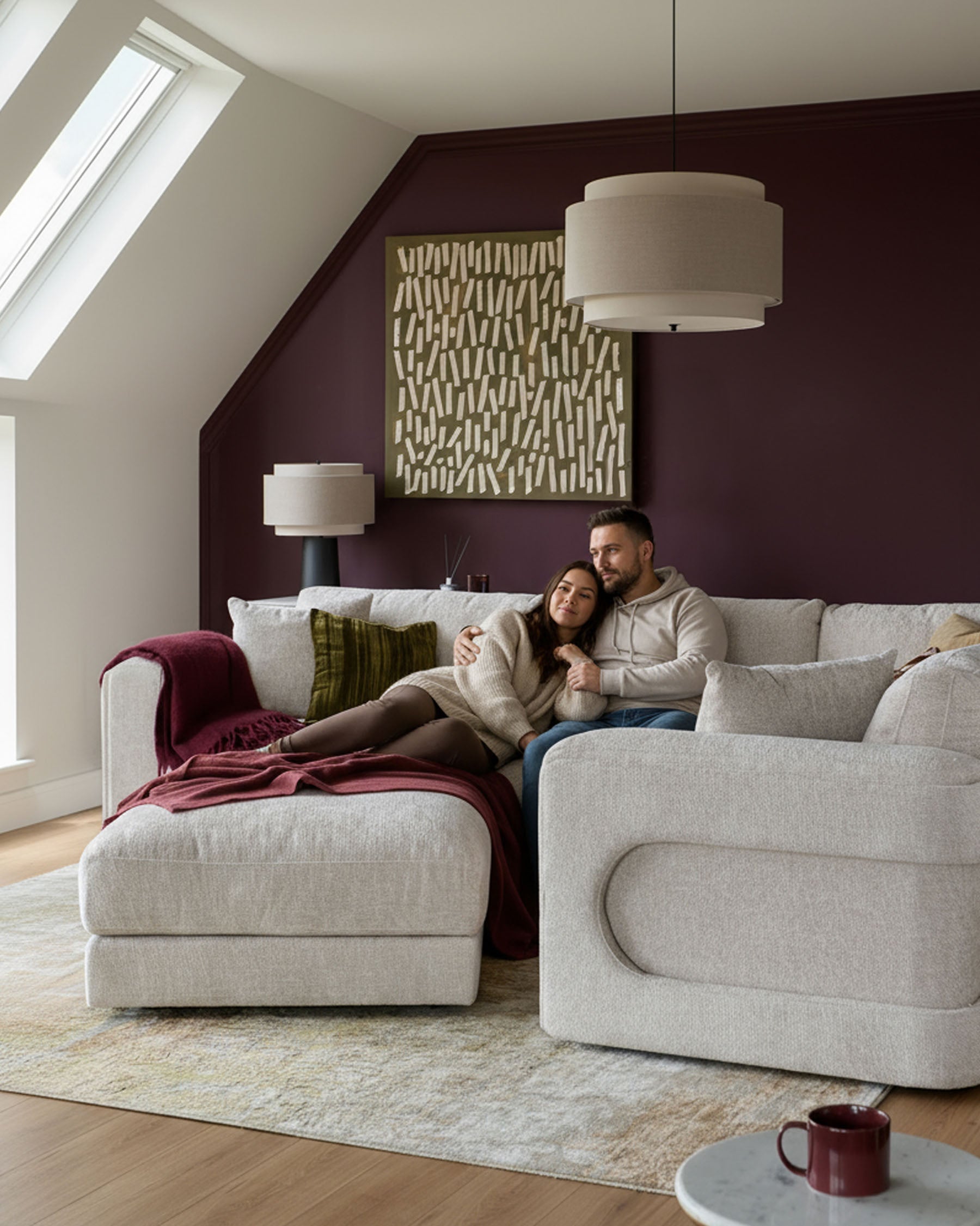 Lynetta natural weave small corner sofa with footstool