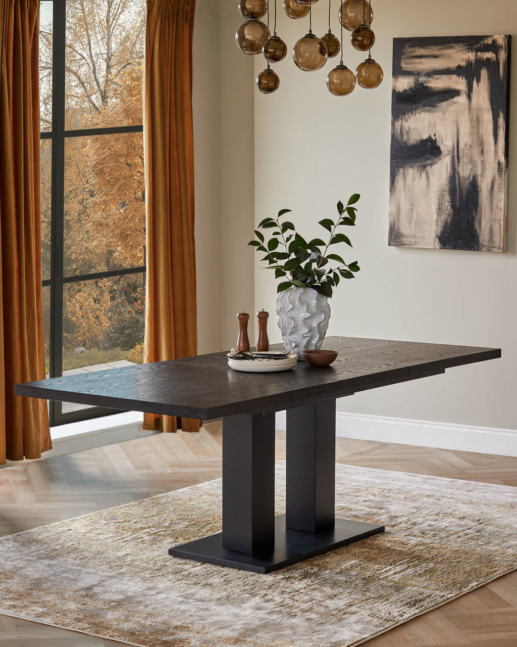 Morgan 6 to 8 Seat Extending Dark Oak Dining Table