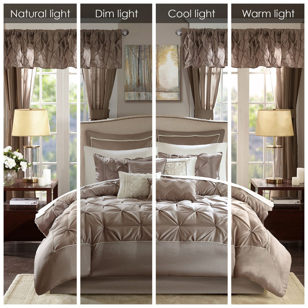 Madison Park Essentials Loretta 24-Piece Room in a Bag with Window Panels and Sheet Set