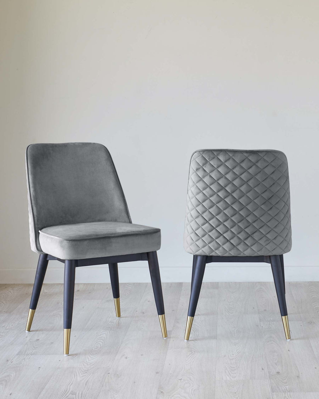 Mae Dark Grey Velvet Dining Chair