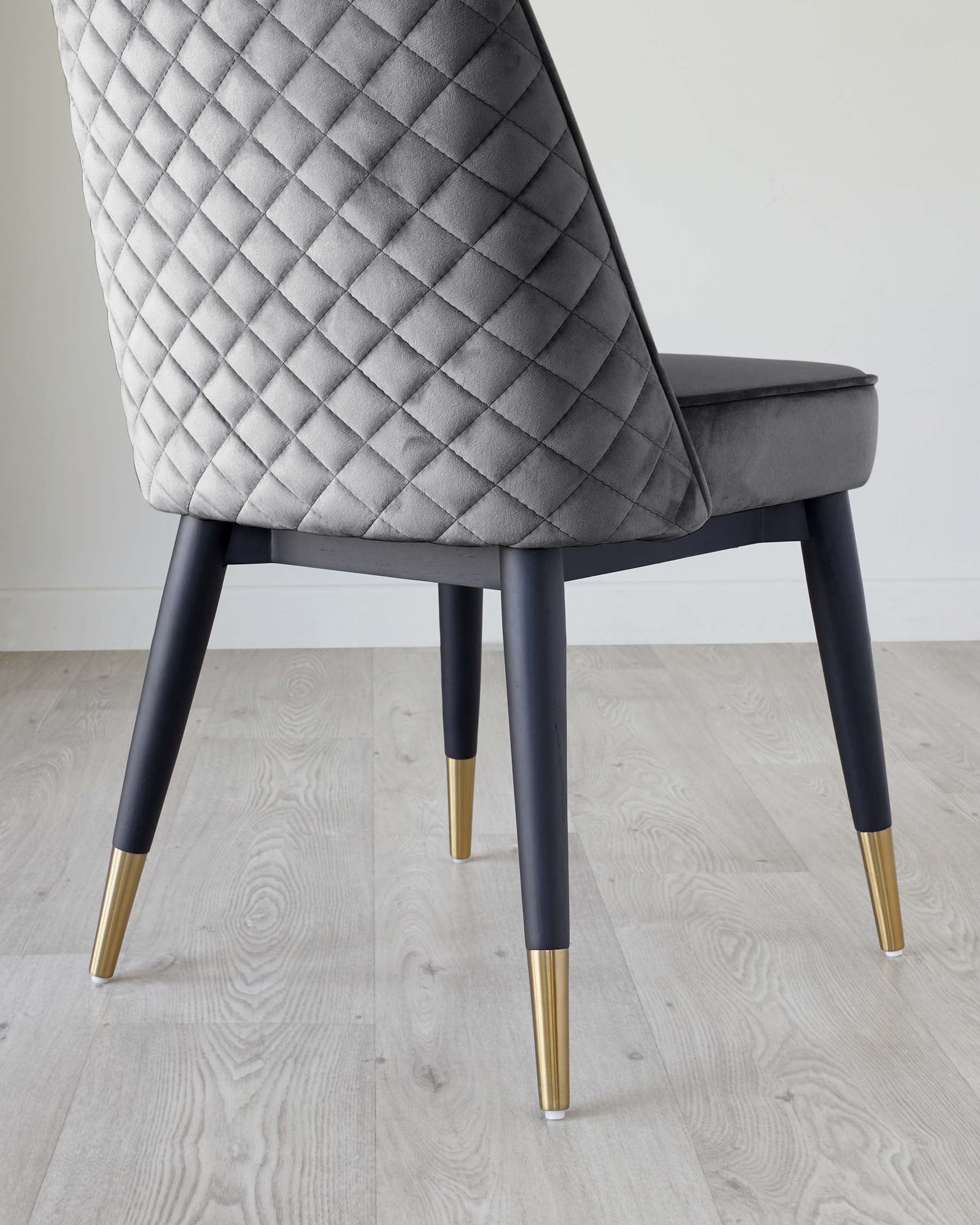 Mae Dark Grey Velvet Dining Chair