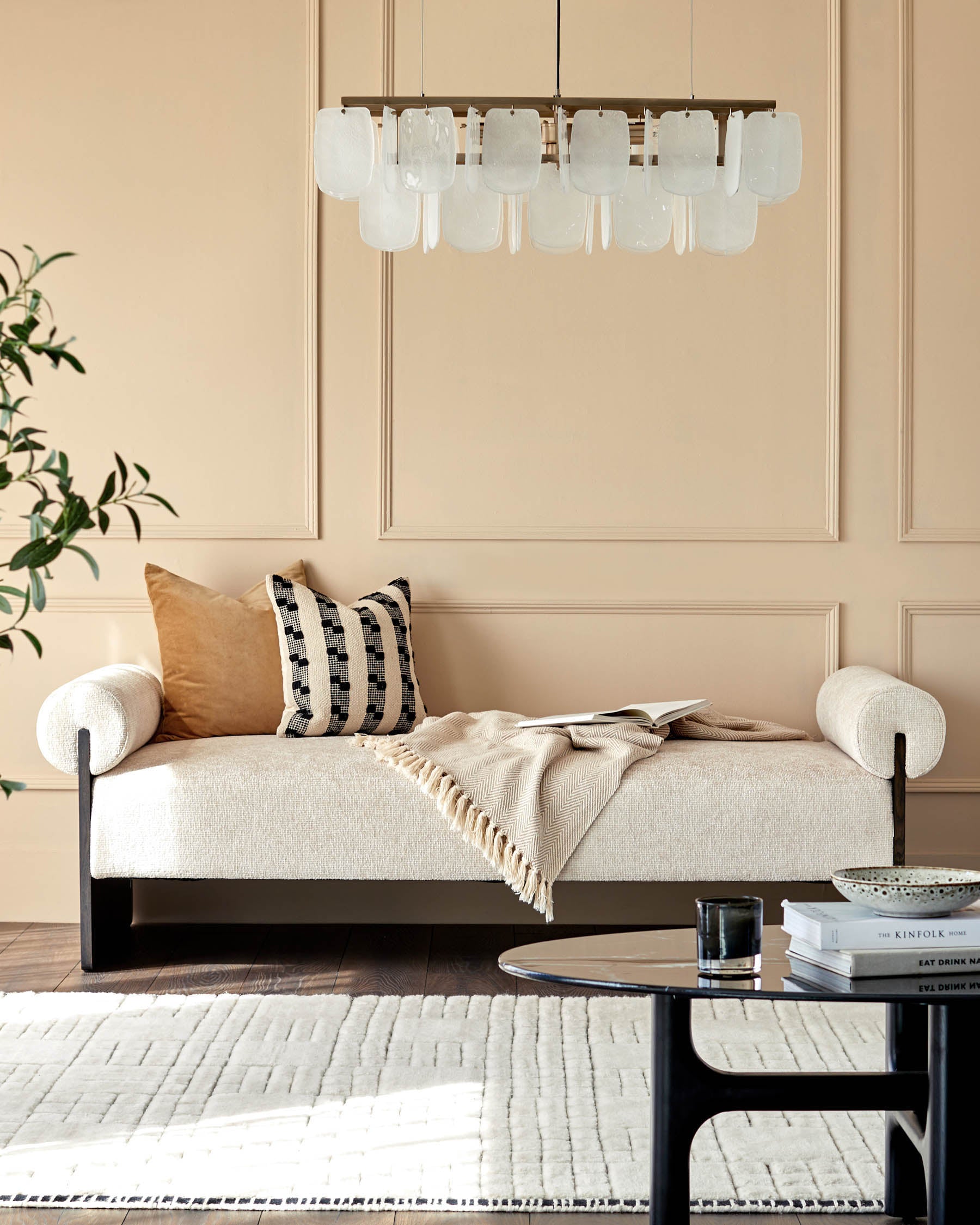 Maeve natural fabric day bed bench