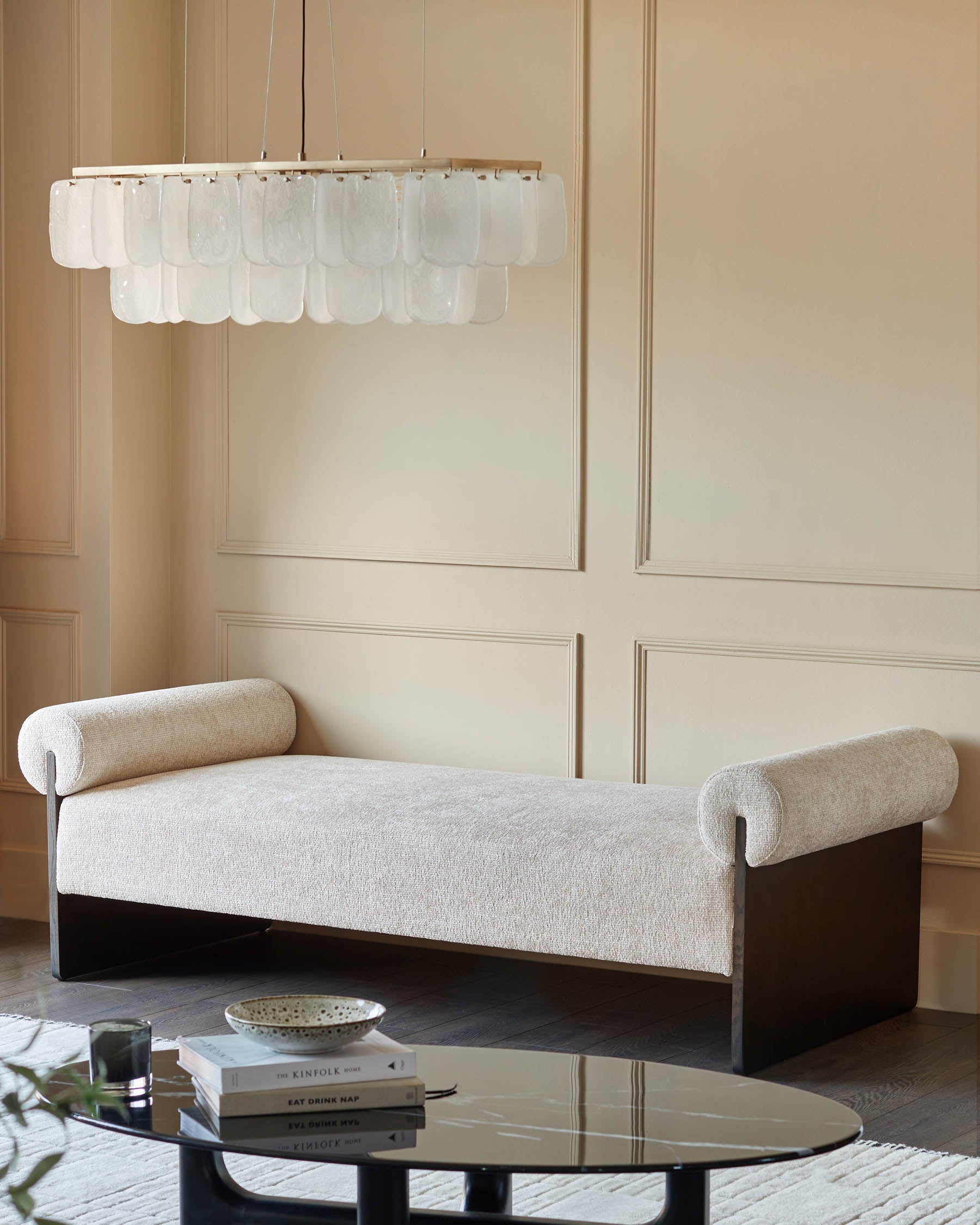 Maeve natural fabric day bed bench