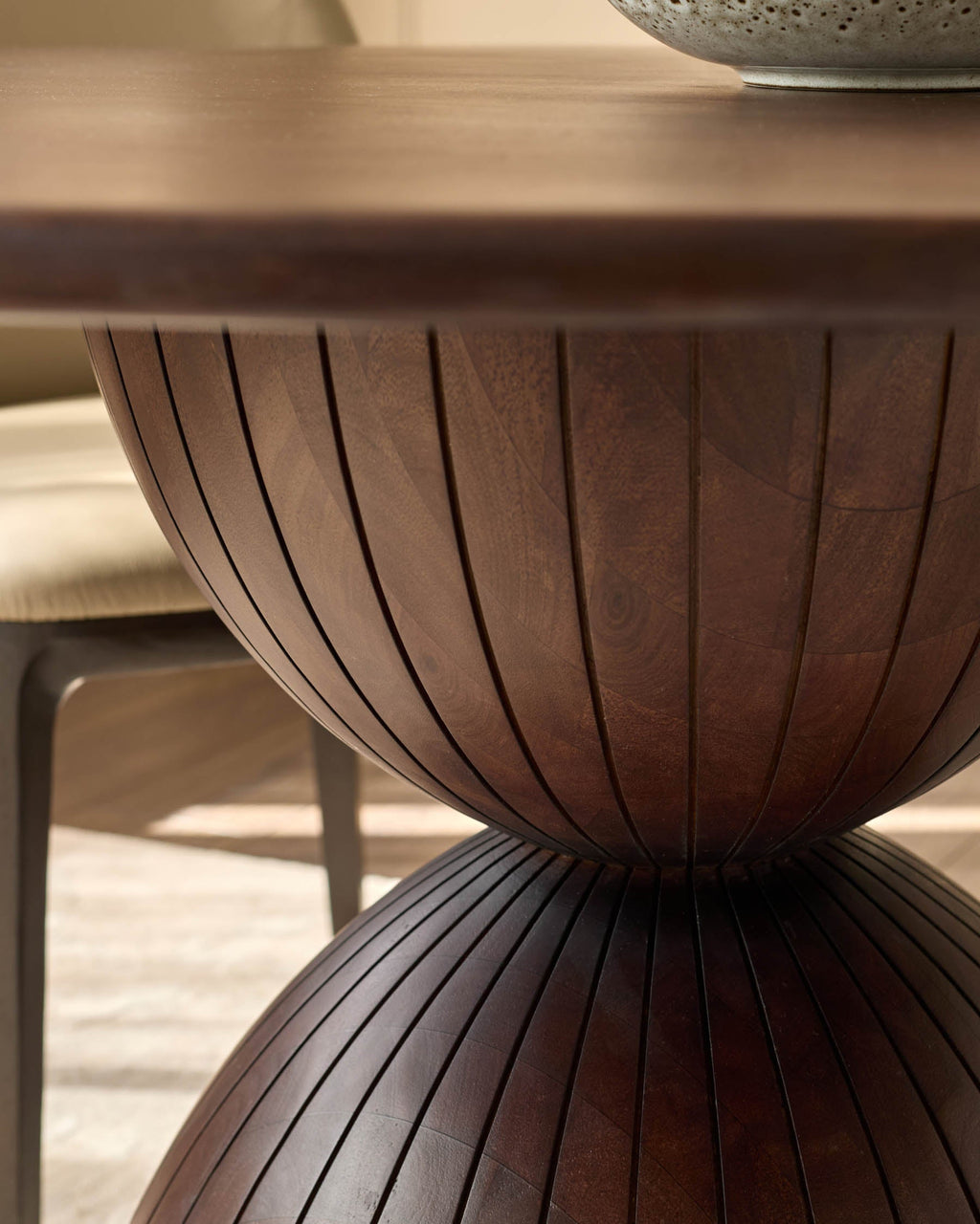 Malin dark wood 4 seater dining table