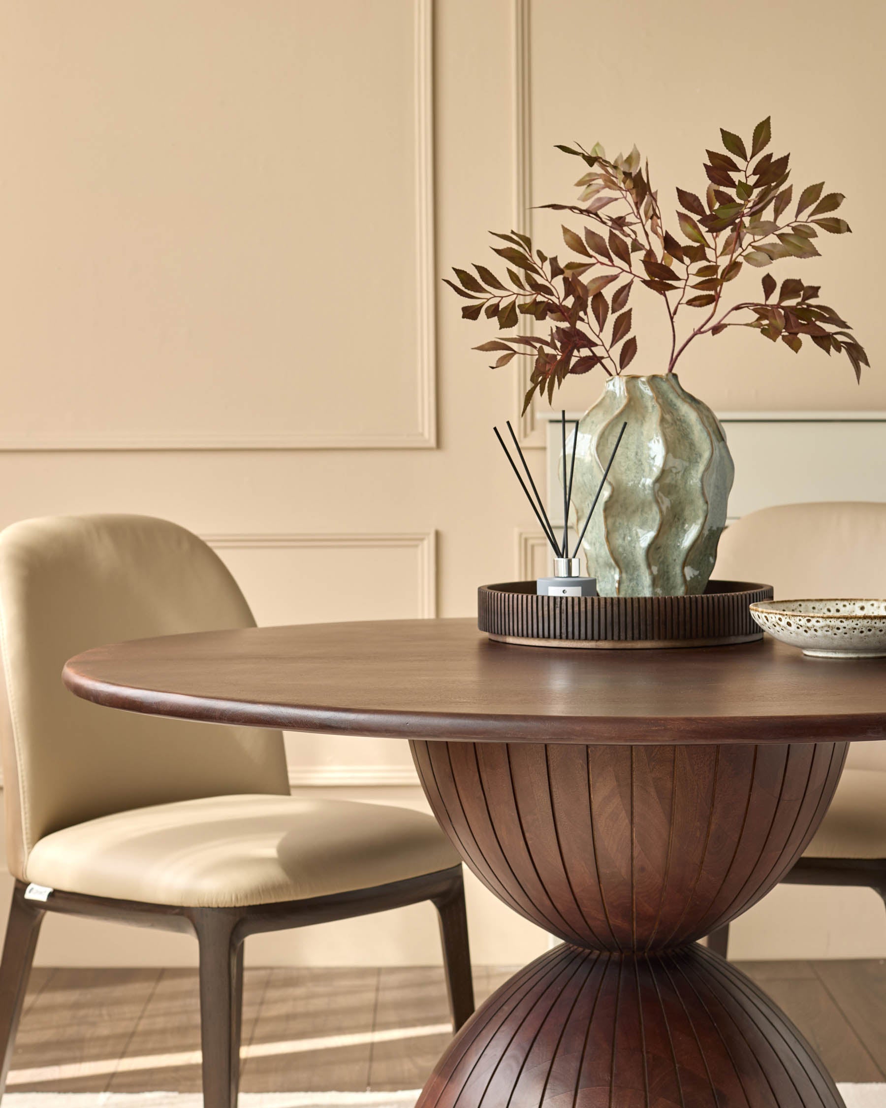 Malin dark wood 4 seater dining table