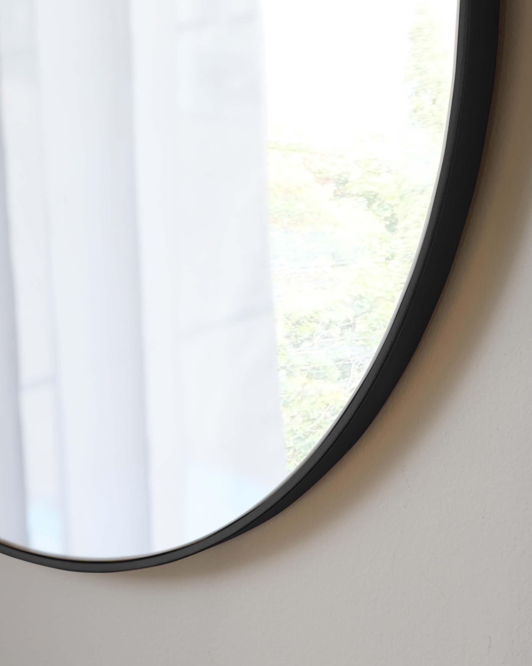 Malva Medium Wall Mirror Black