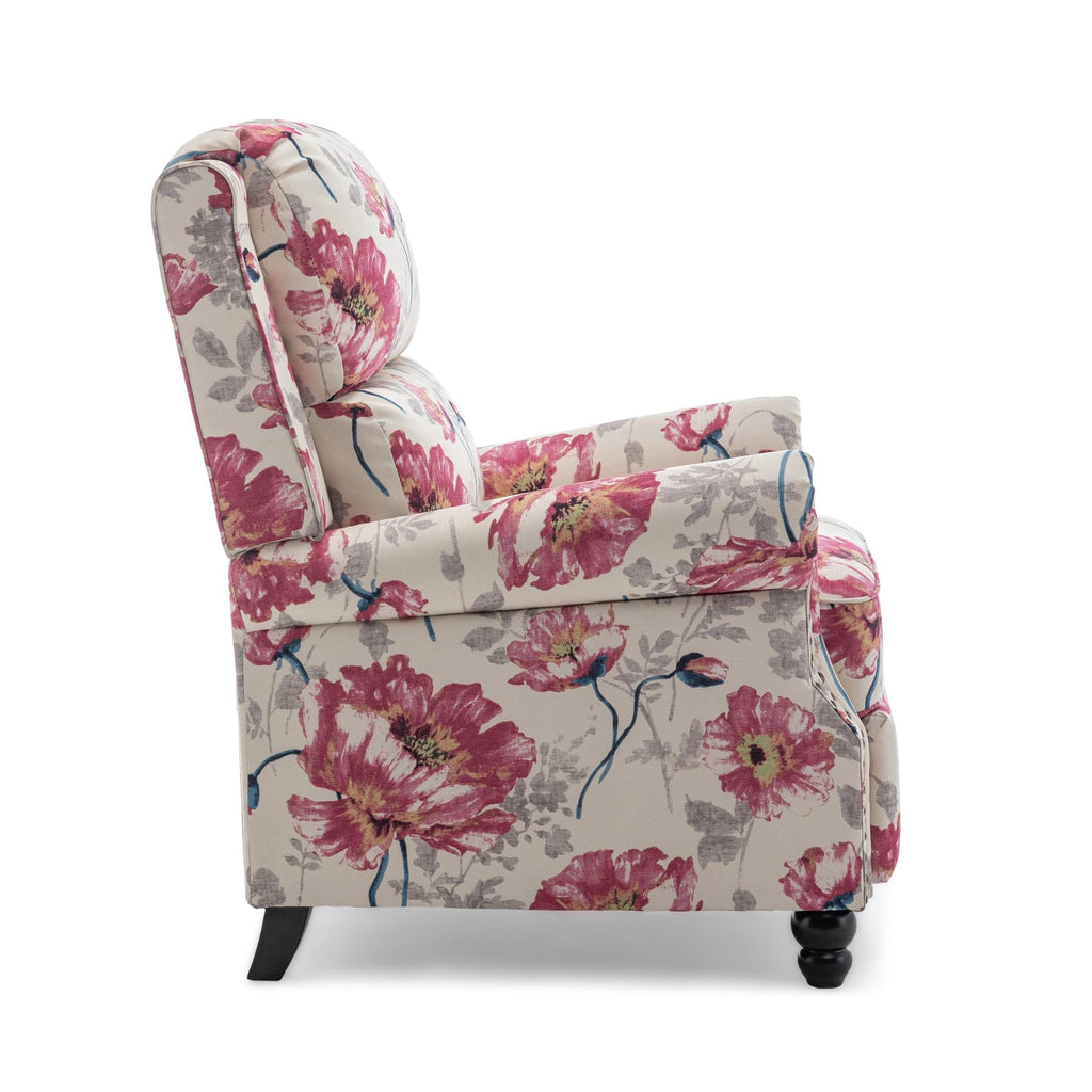 Manual Pushback Recliner Chairs with Nailhead Trim