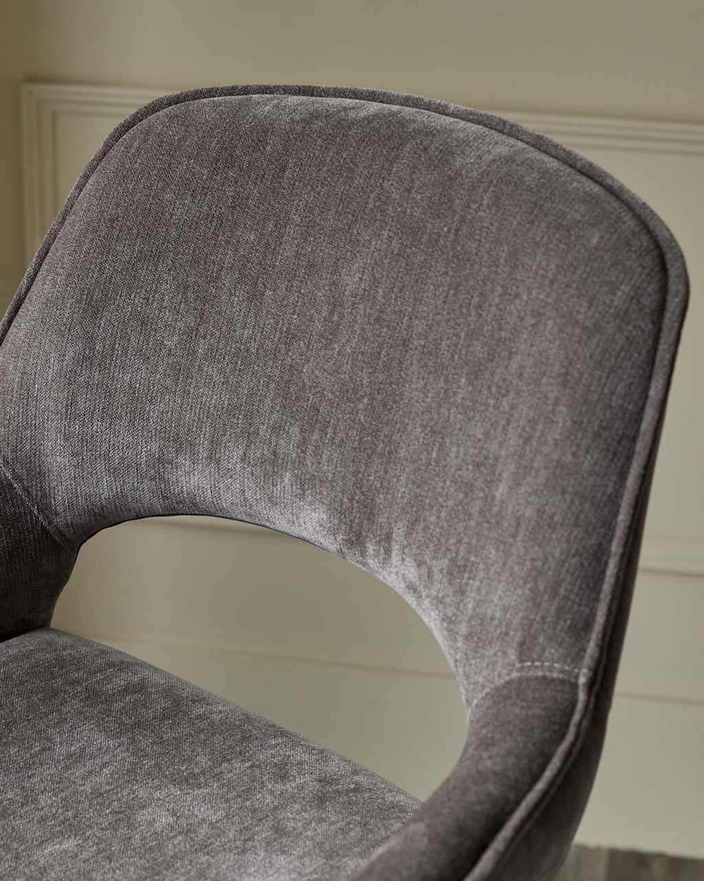 Marlow mocha fabric swivel dining chair