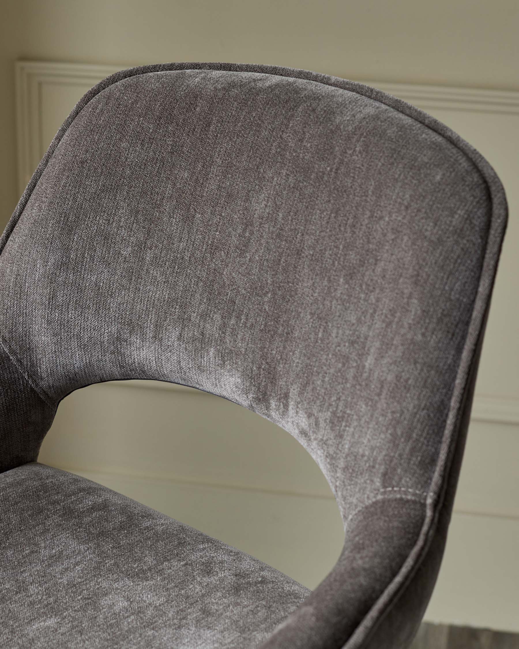 Marlow mocha fabric swivel dining chair