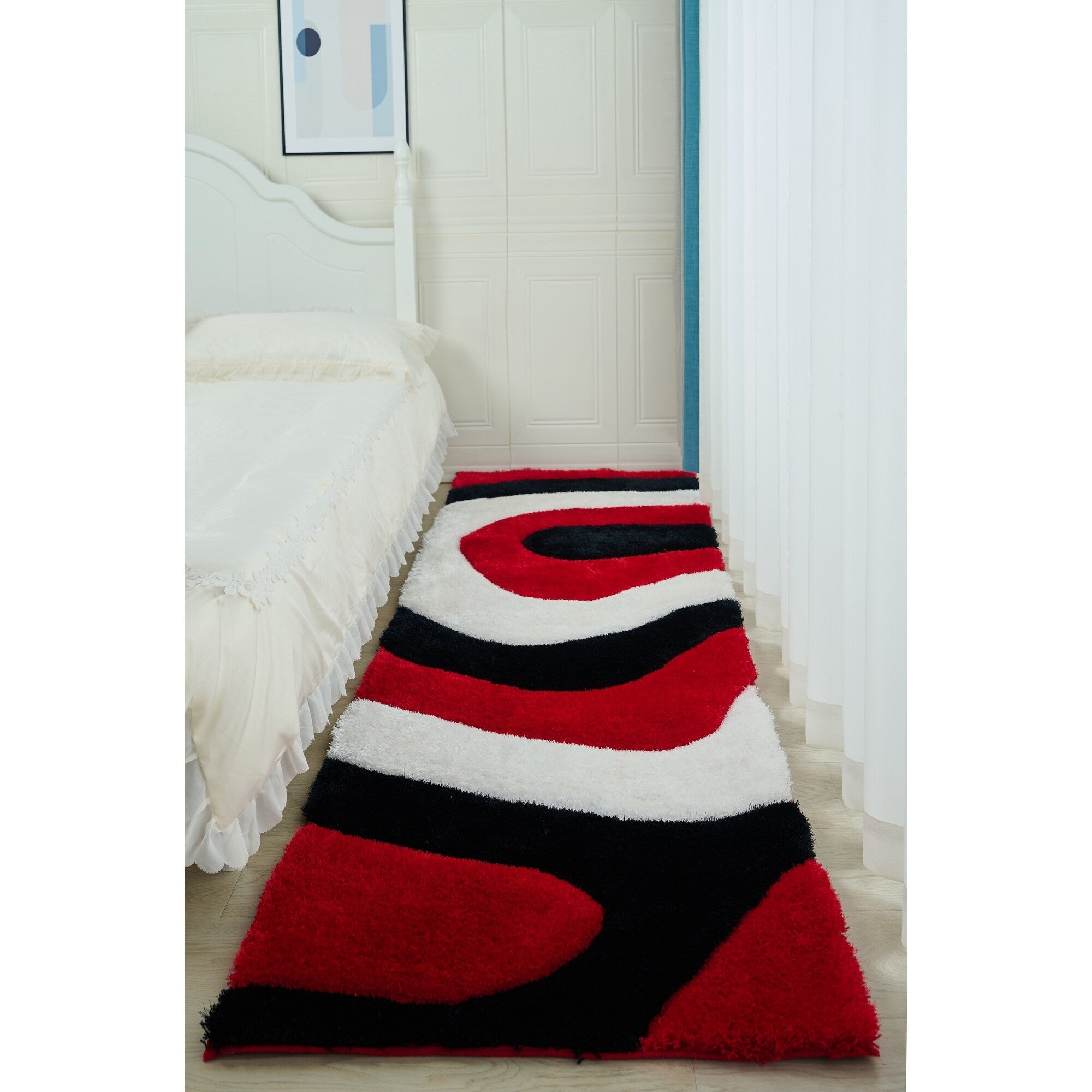 Mateos Shag Abstract Designed Area Rug