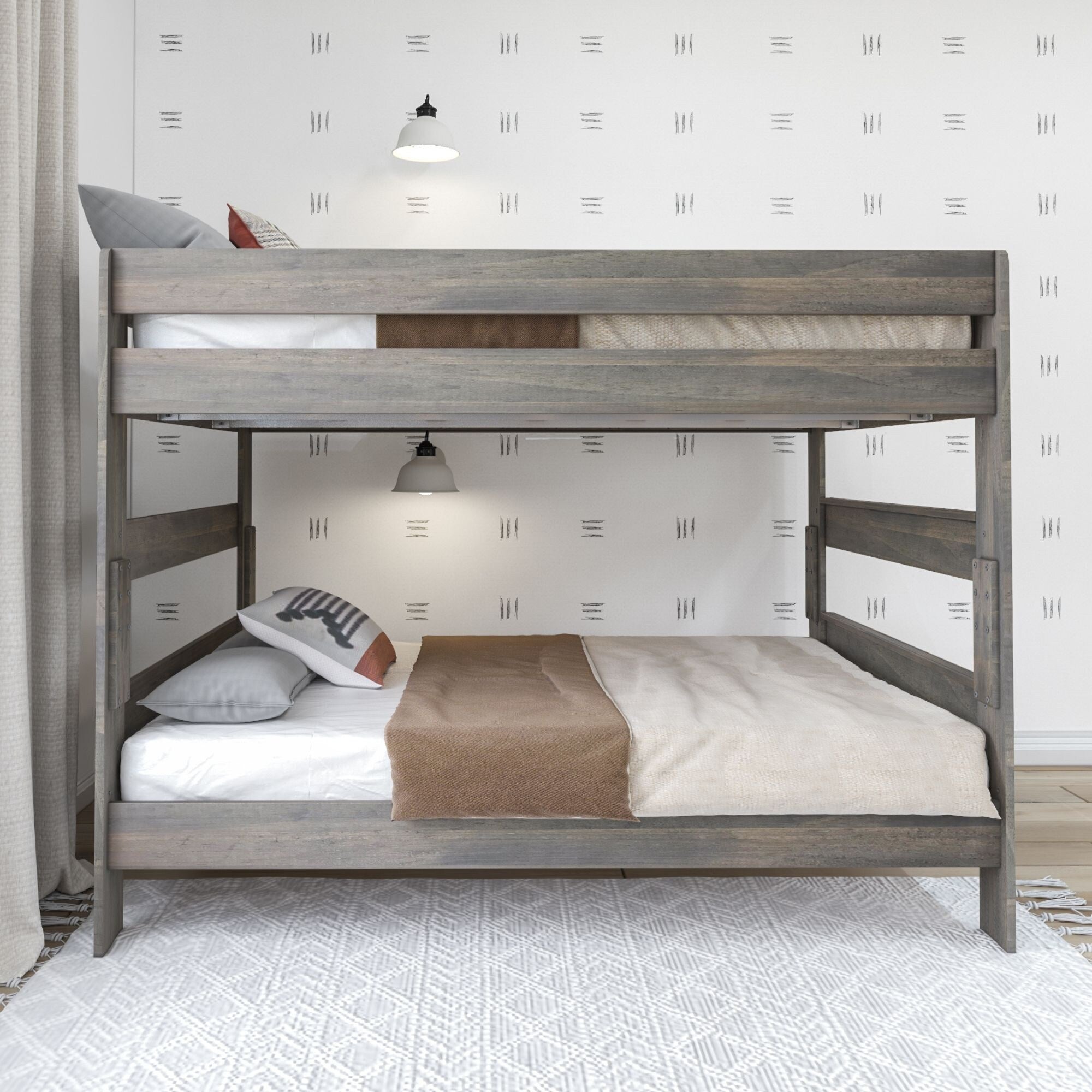 Max and Lily Farmhouse Queen over Queen Bunk Bed