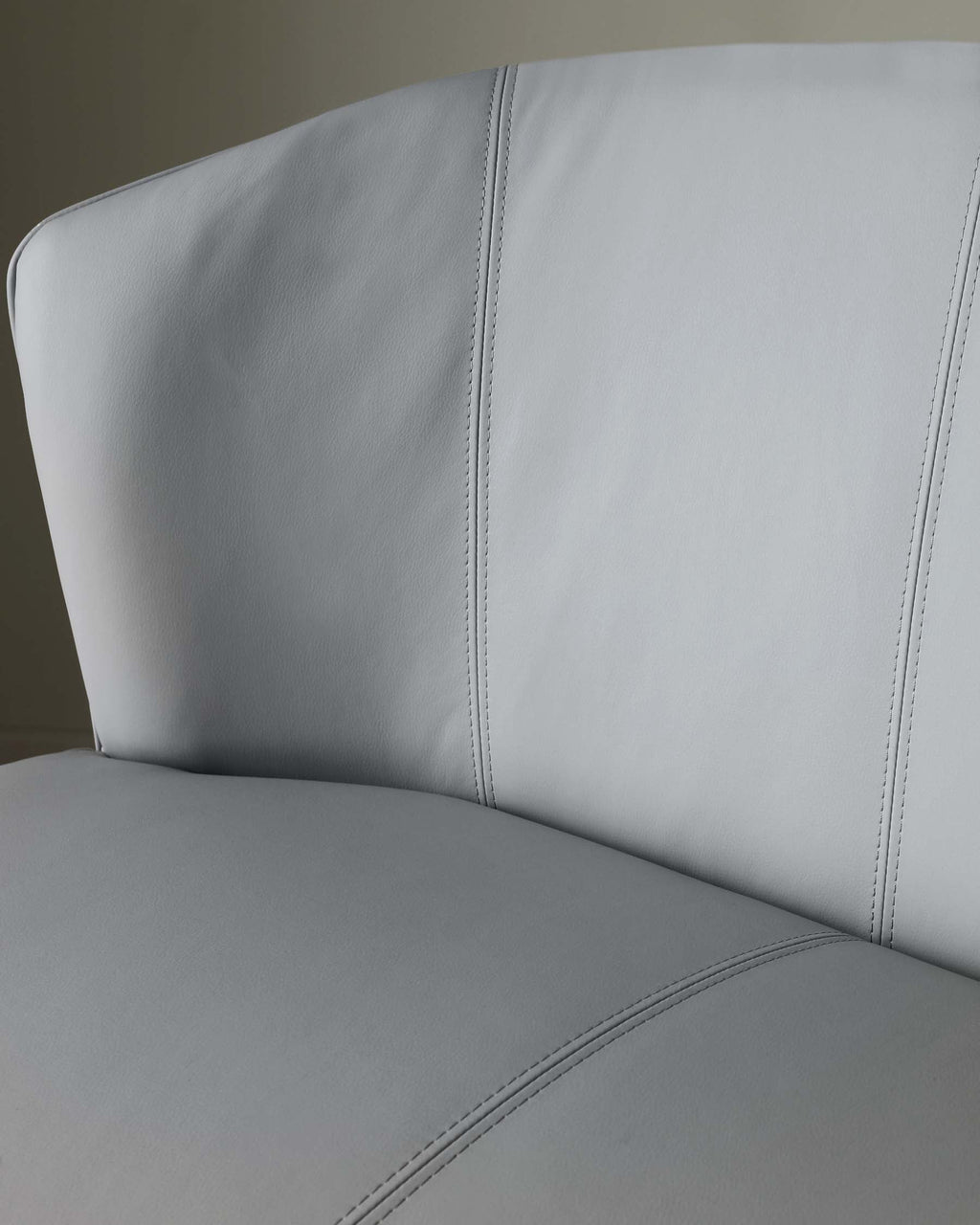 Mellow mid grey faux leather 3 seater dining bench with Backrest