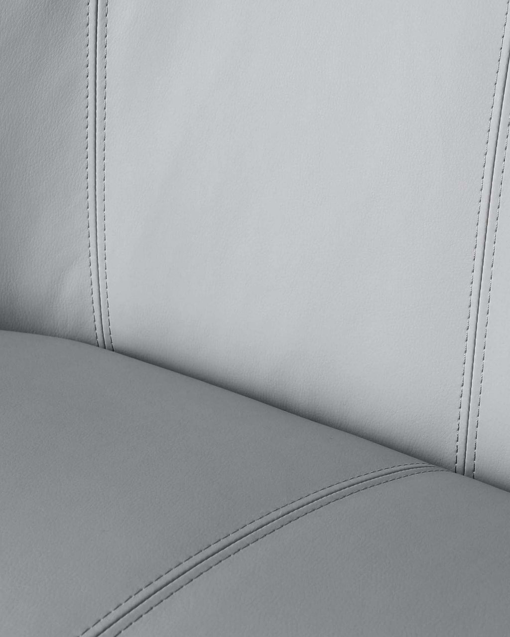 Mellow mid grey faux leather 3 seater dining bench with Backrest