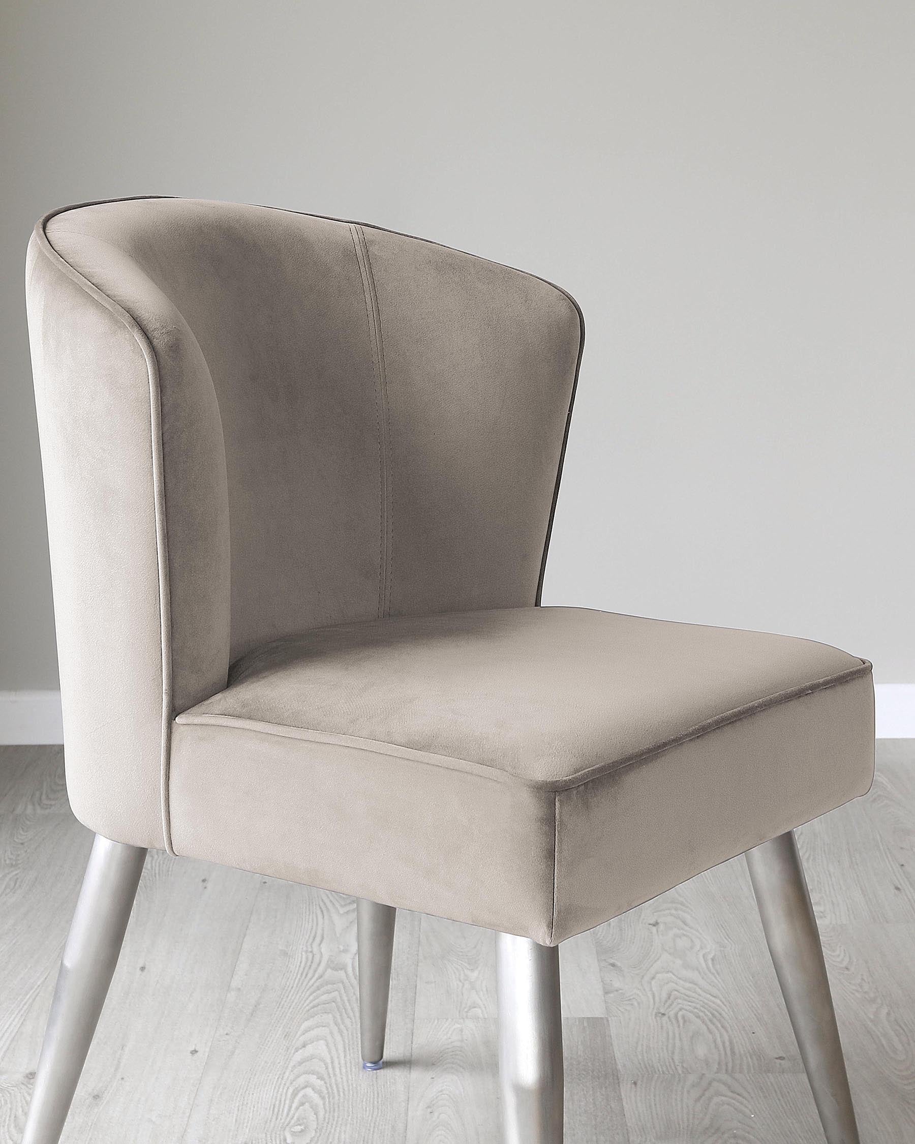 Mellow Champagne Velvet Dining Chair