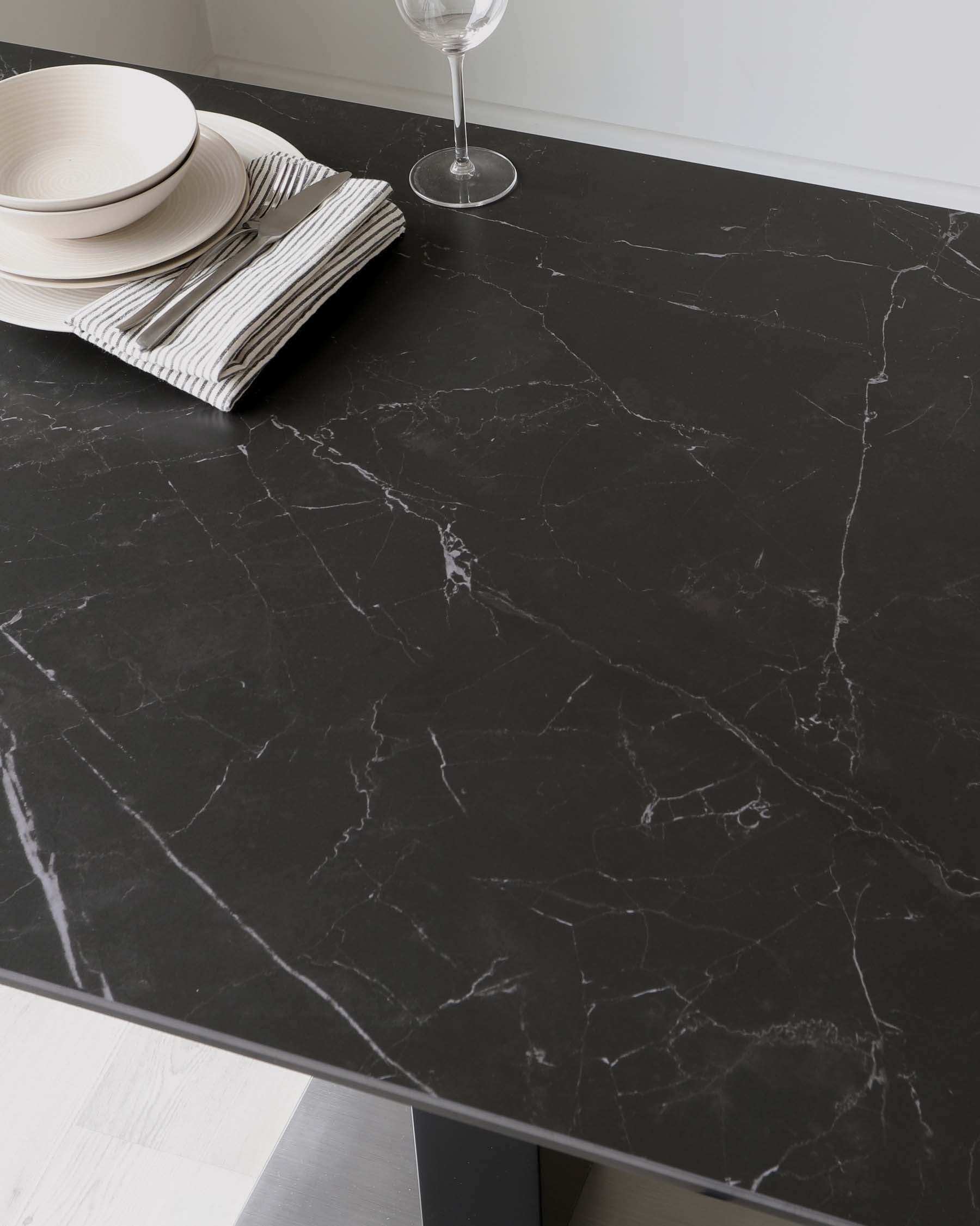 Mia Black Ceramic 6 Seater Dining Table