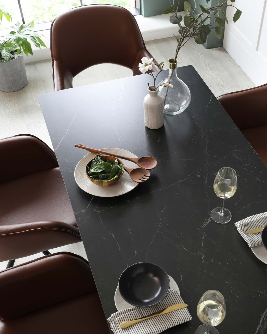 Mia Black Ceramic 6 Seater Dining Table