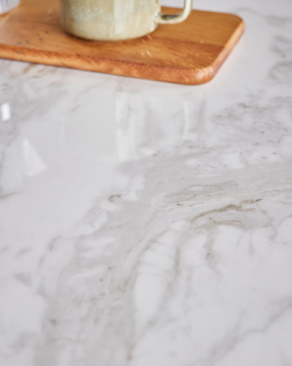 Mia White Marbled Ceramic 6 Seater Dining Table