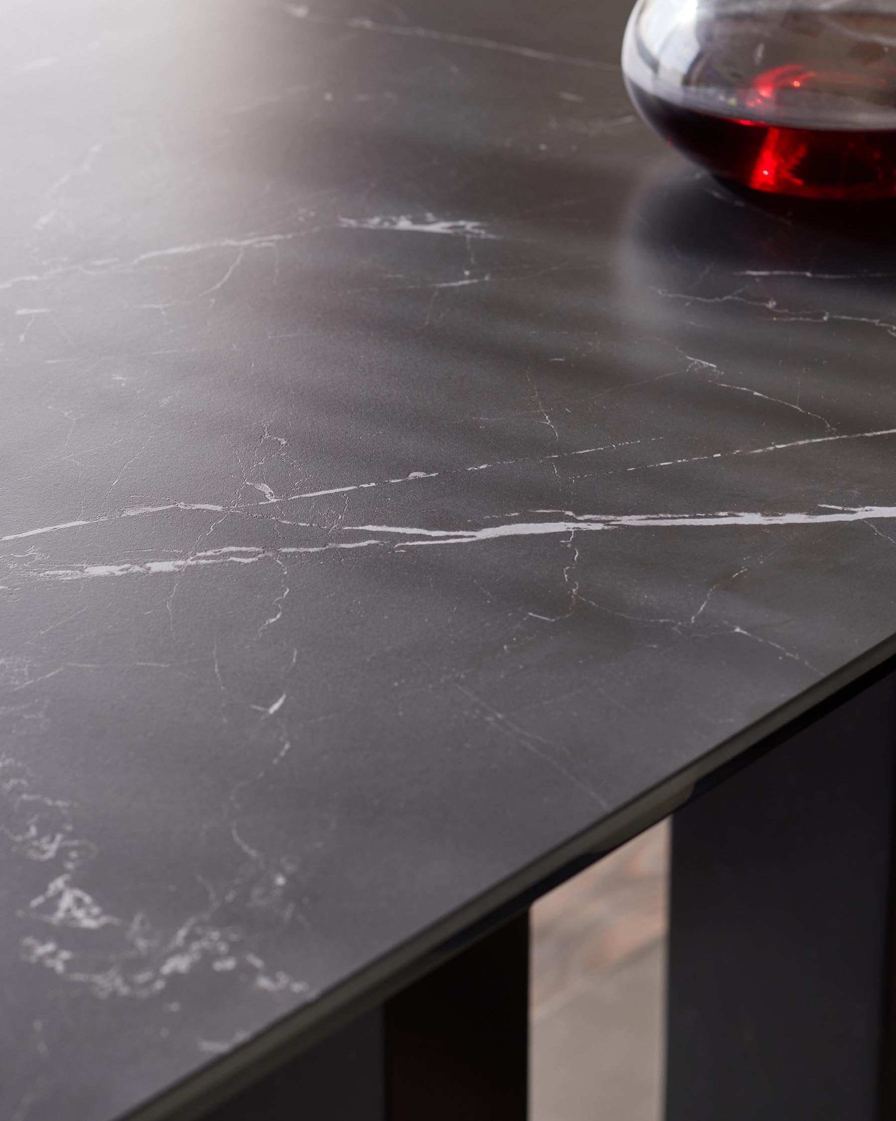 Mia Black Ceramic 6 Seater Dining Table