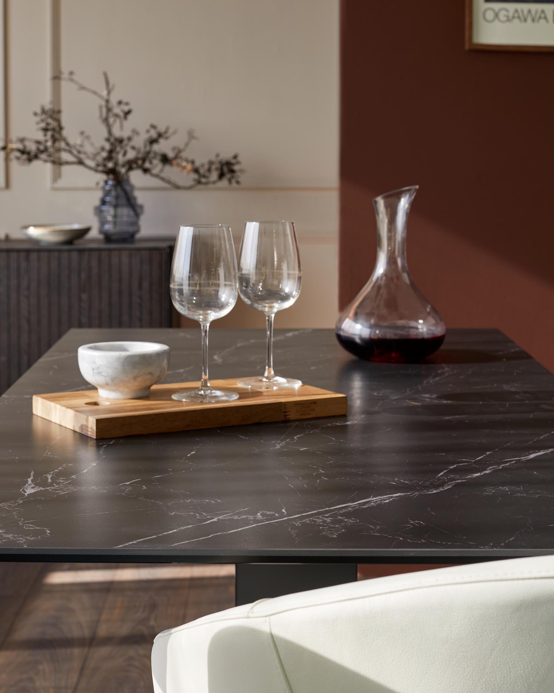 Mia Black Ceramic 6 Seater Dining Table