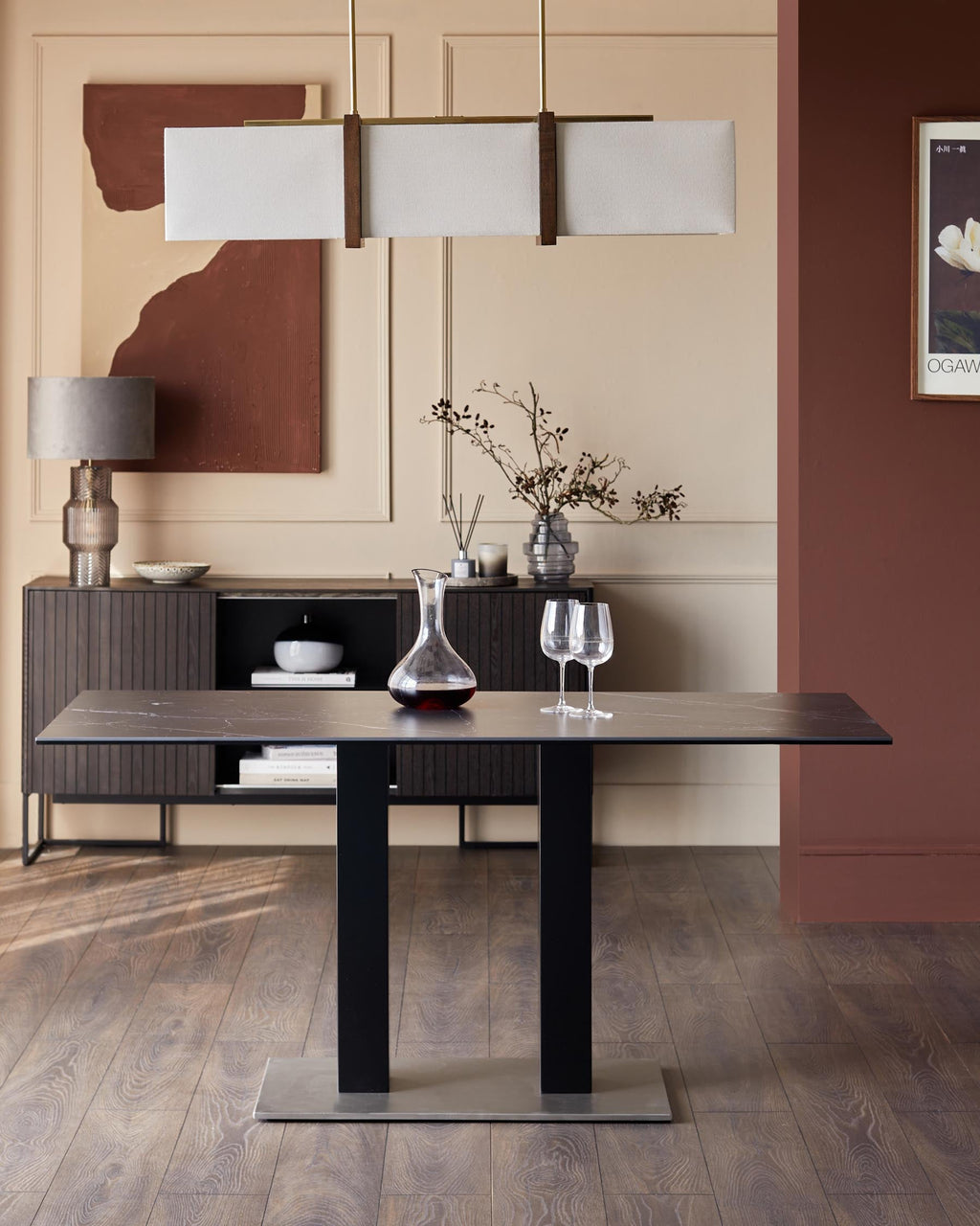 Mia Black Ceramic 6 Seater Dining Table