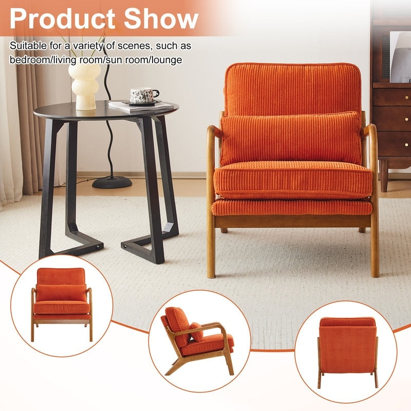 Mid Century Modern Upholstered Accent Chair