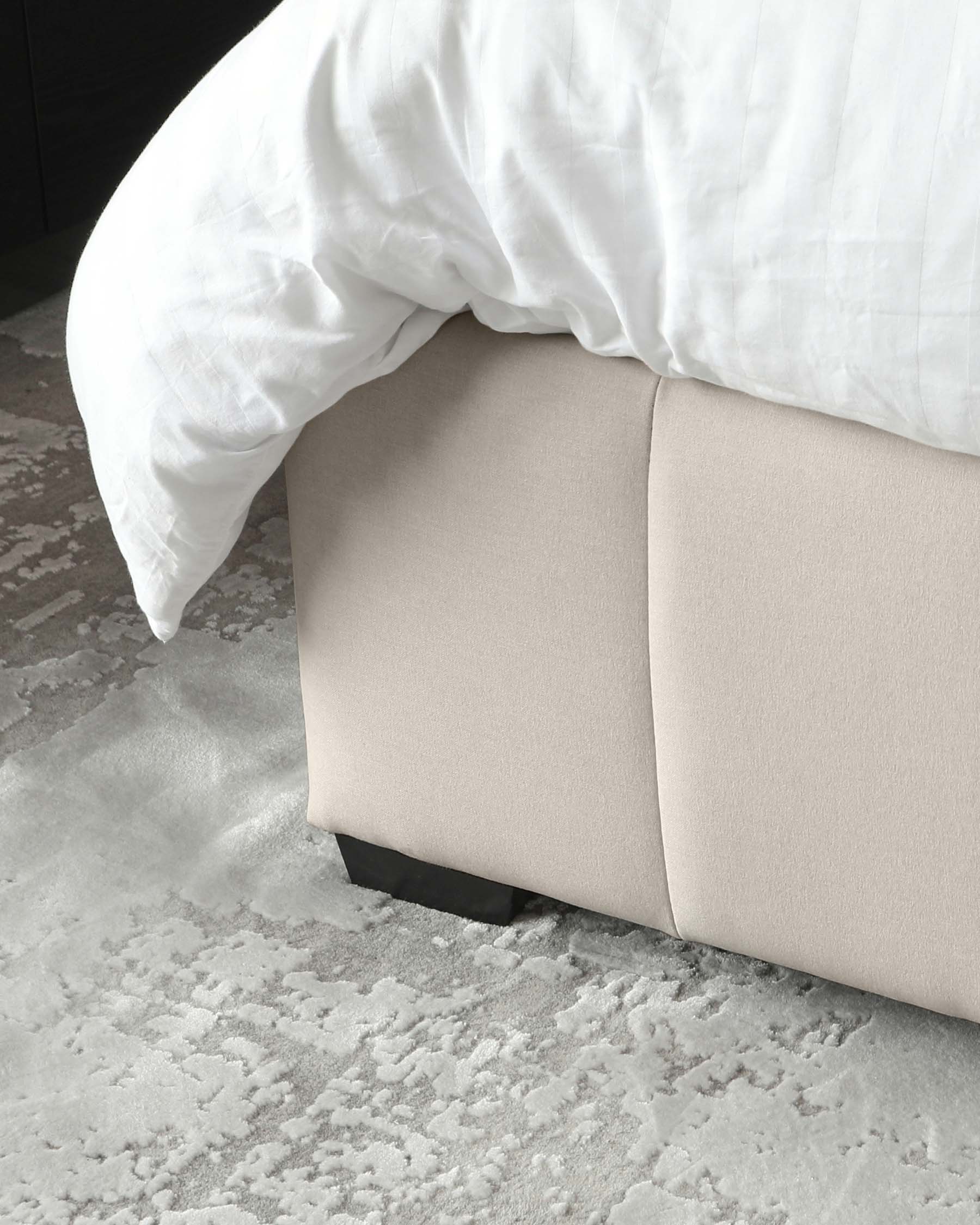 Mila Cream Fabric Super King Size Ottoman Storage Bed