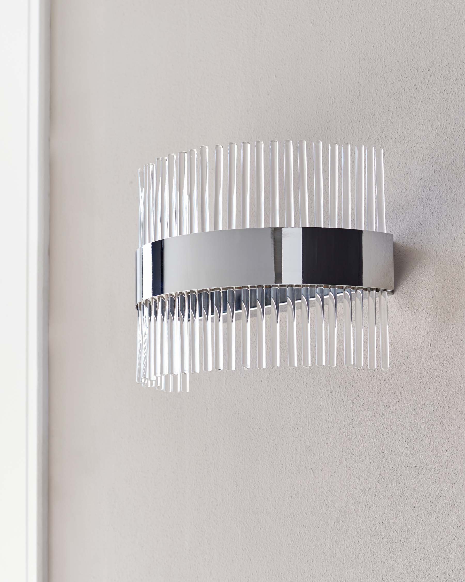 Mila Chrome Half Halo Wall Light