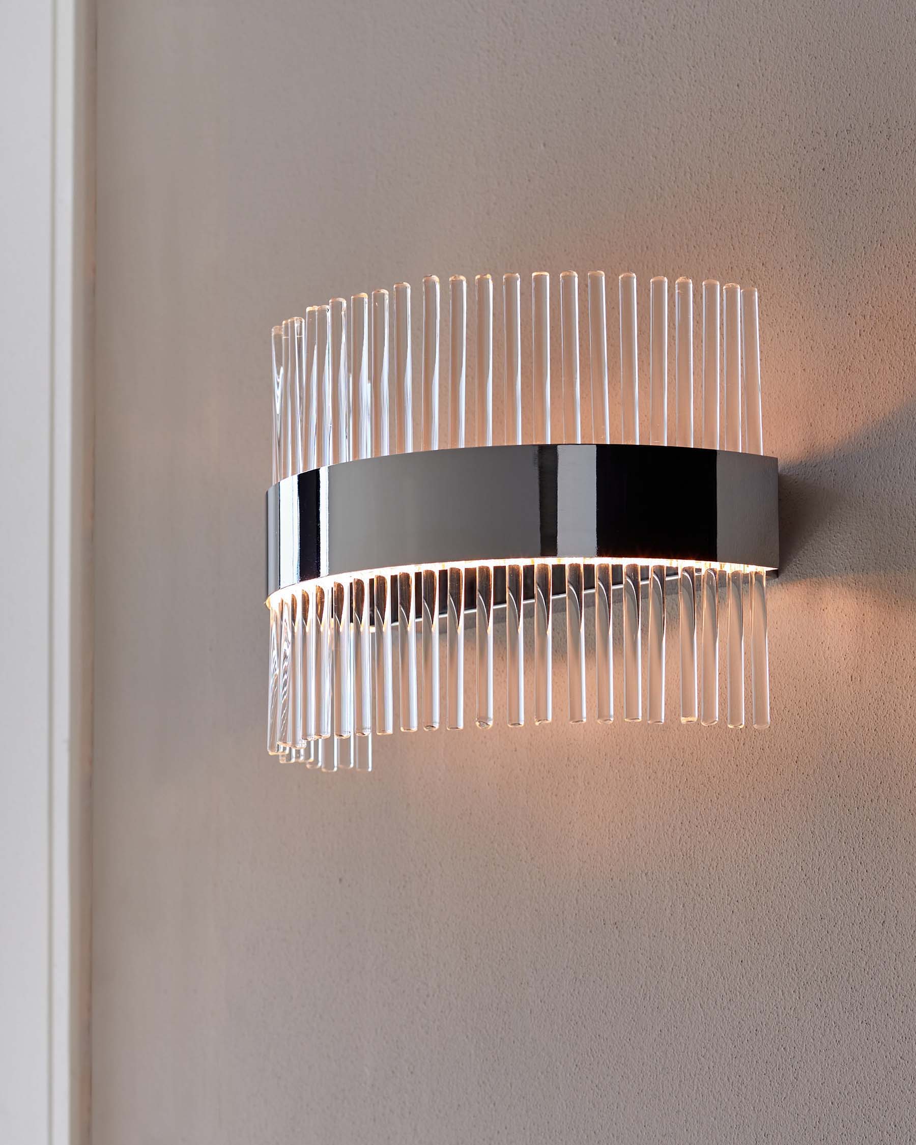 Mila Chrome Half Halo Wall Light