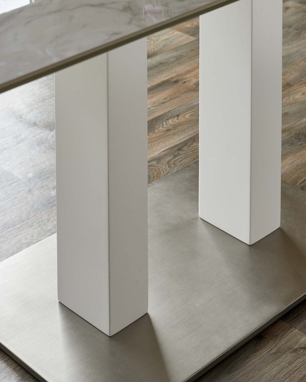 Mia White Marbled Ceramic 6 Seater Dining Table