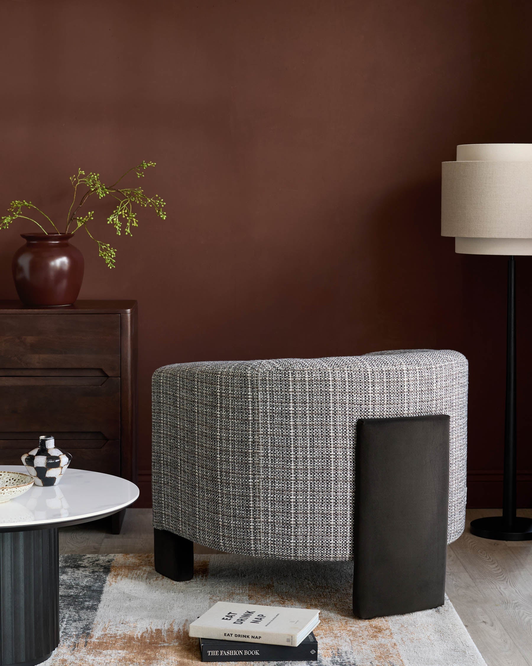 Miles mocha mixed material occasional chair