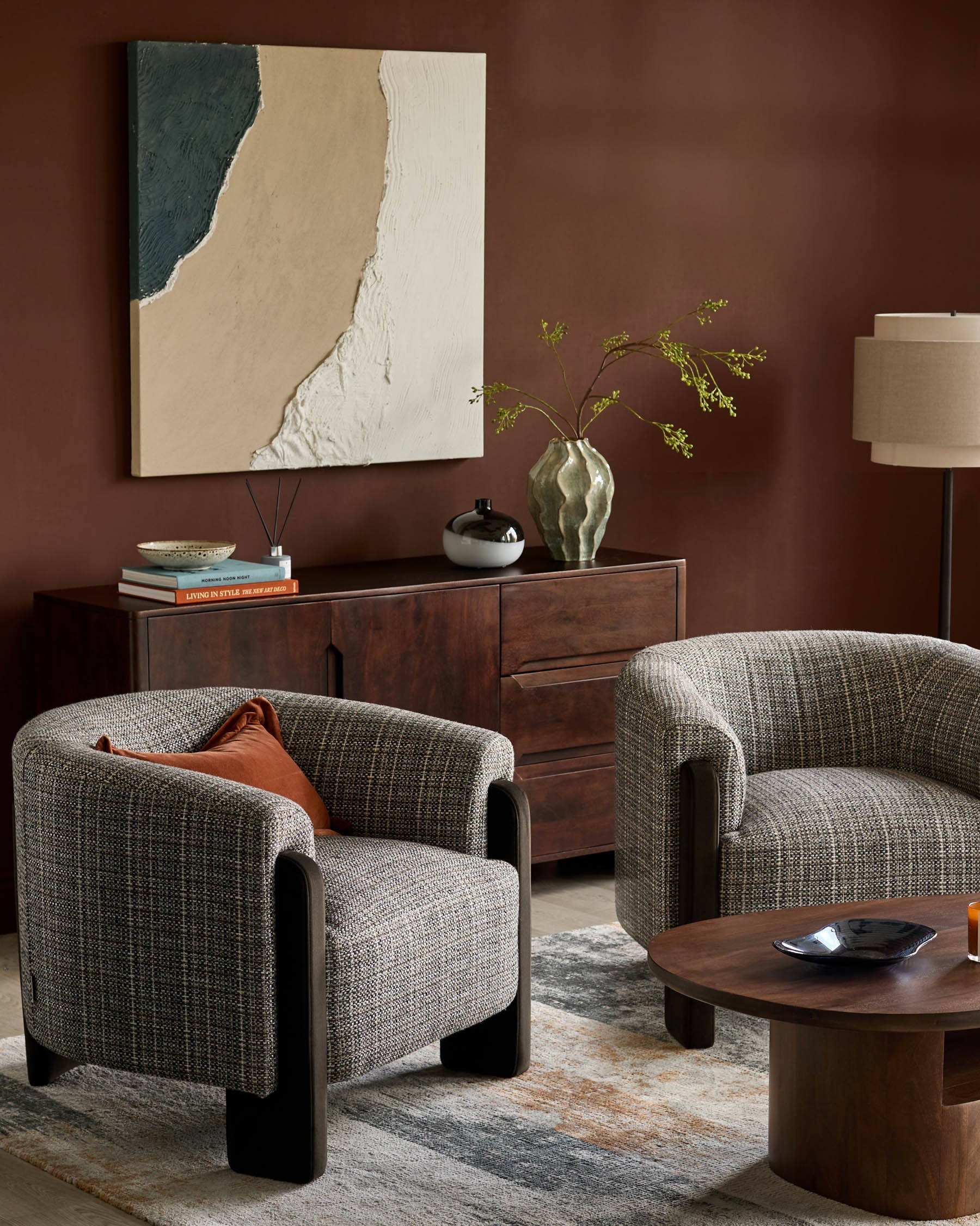 Miles mocha mixed material occasional chair