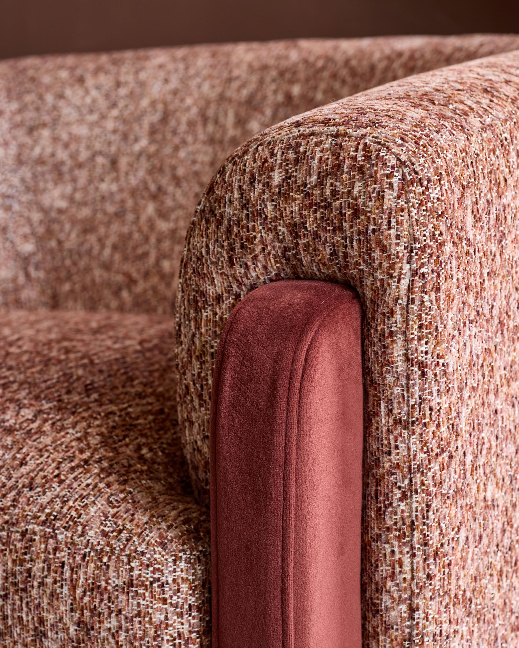 Miles toffee red mixed material occasional chair