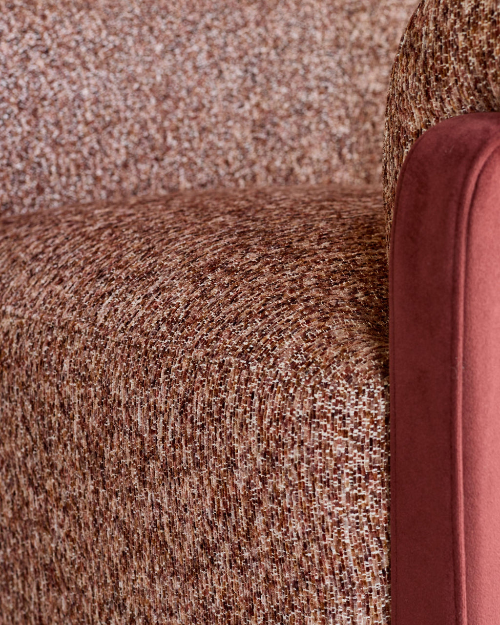 Miles toffee red mixed material occasional chair