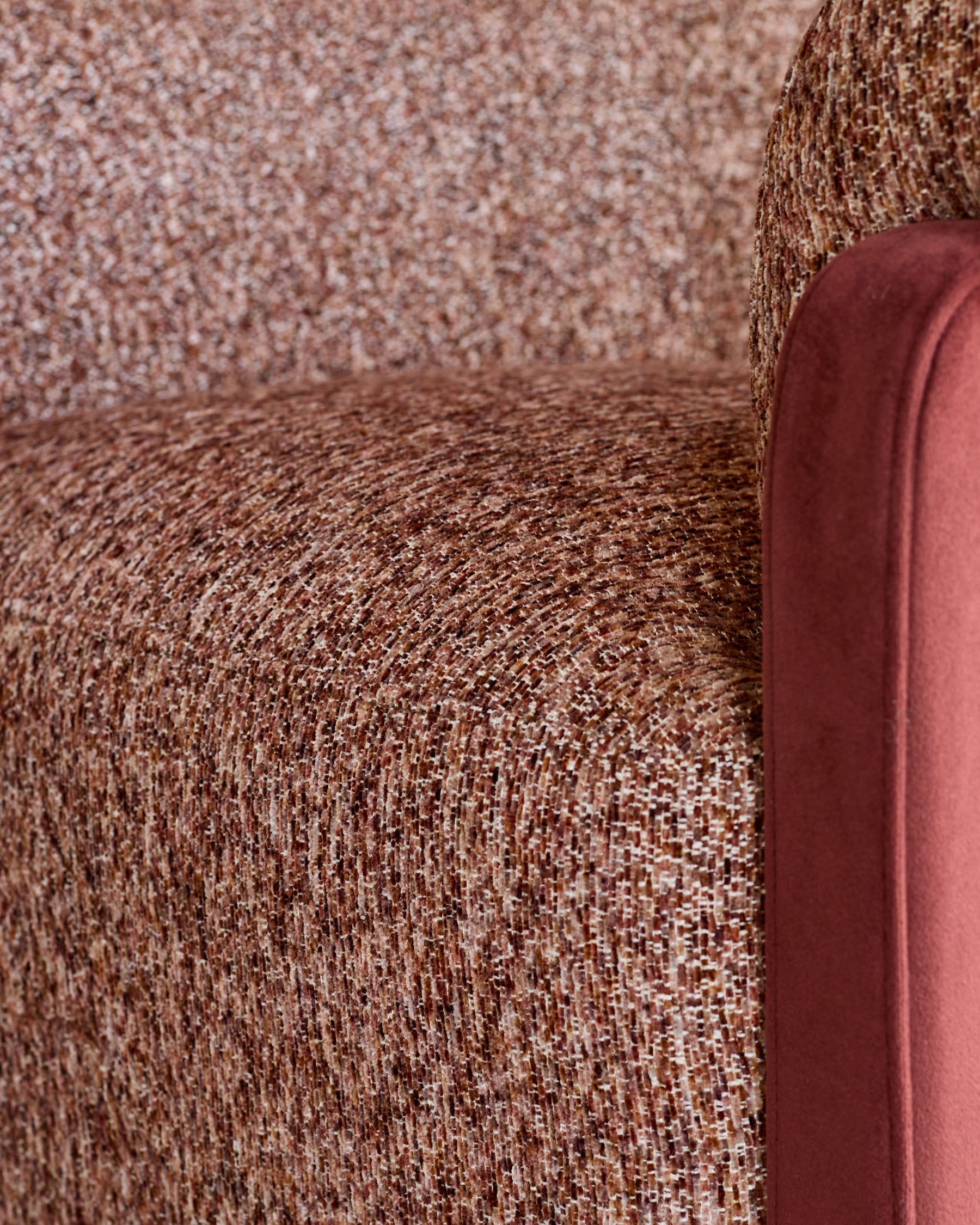 Miles toffee red mixed material occasional chair