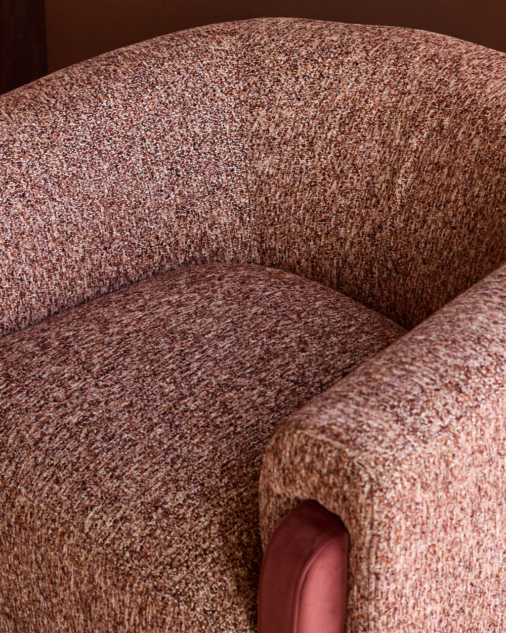 Miles toffee red mixed material occasional chair