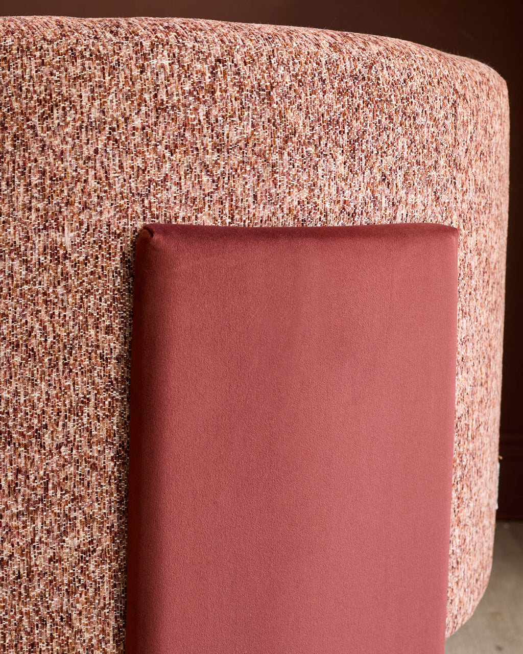 Miles toffee red mixed material occasional chair