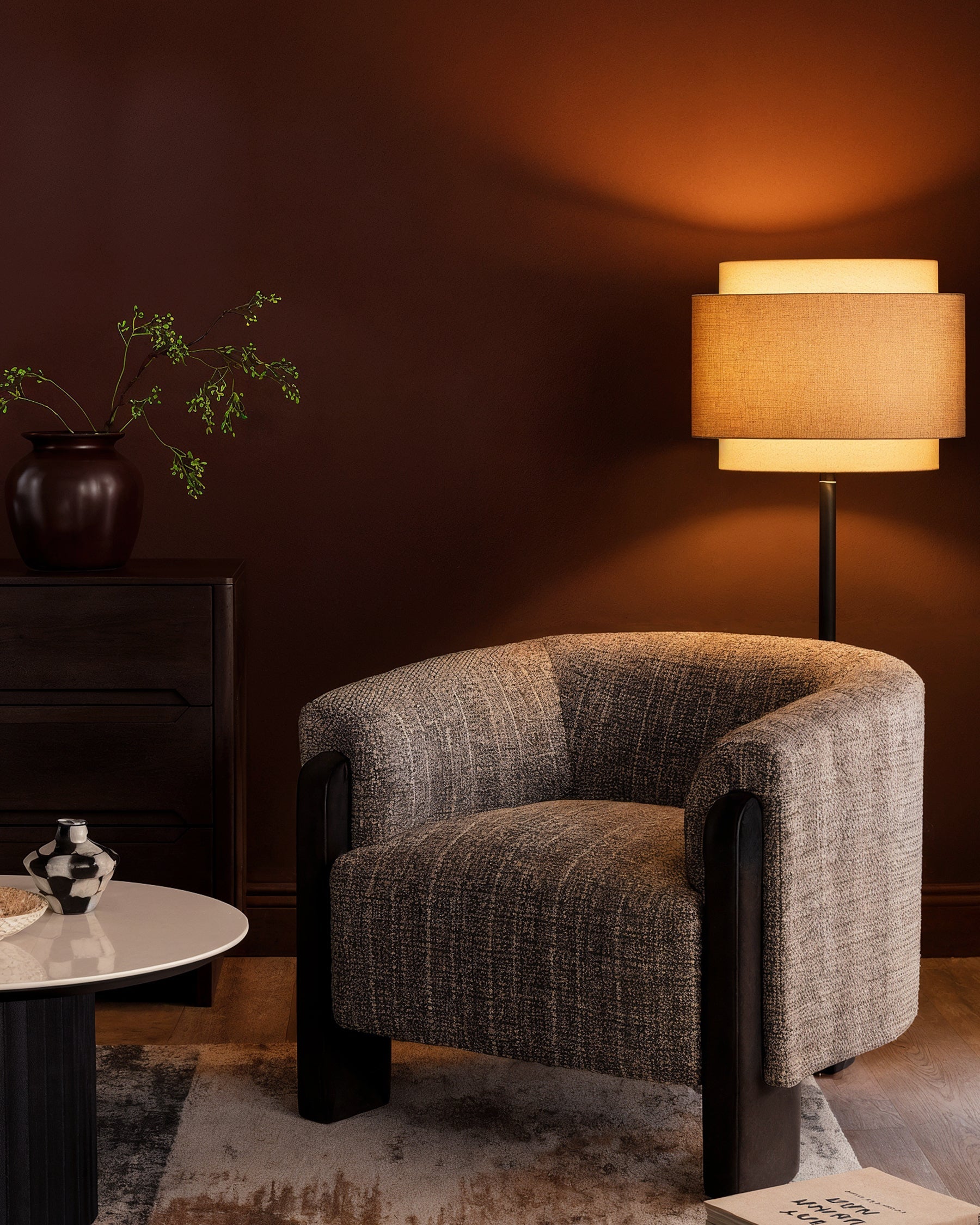 Miles mocha mixed material occasional chair