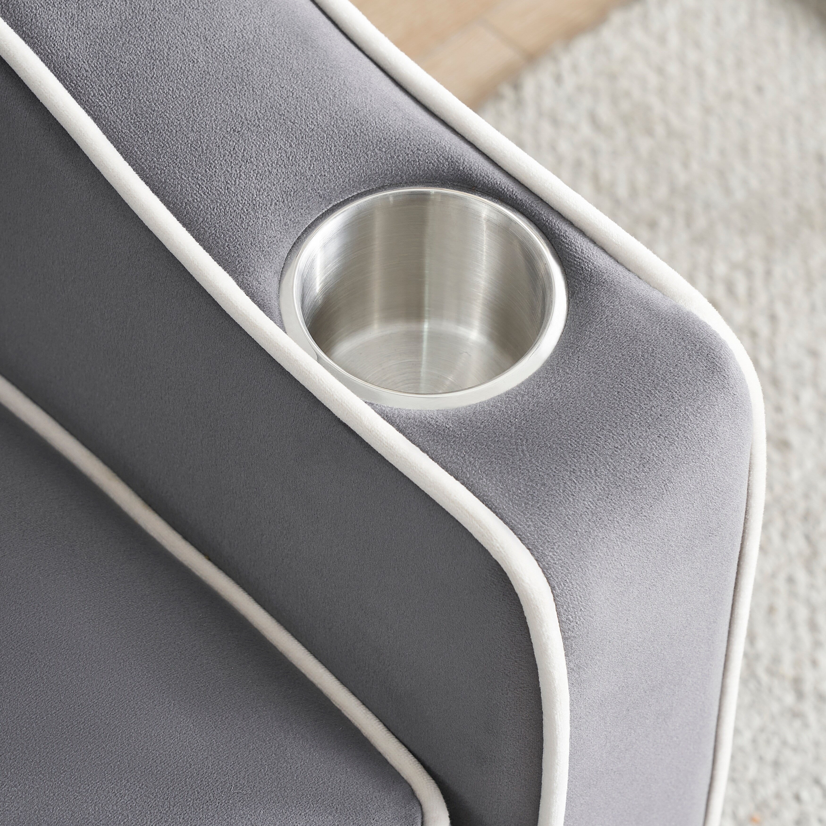 Modern 70.86 3 in 1 Single Convertible Sofa Bed with Adjustable Back and USB Charging Port for Living Room