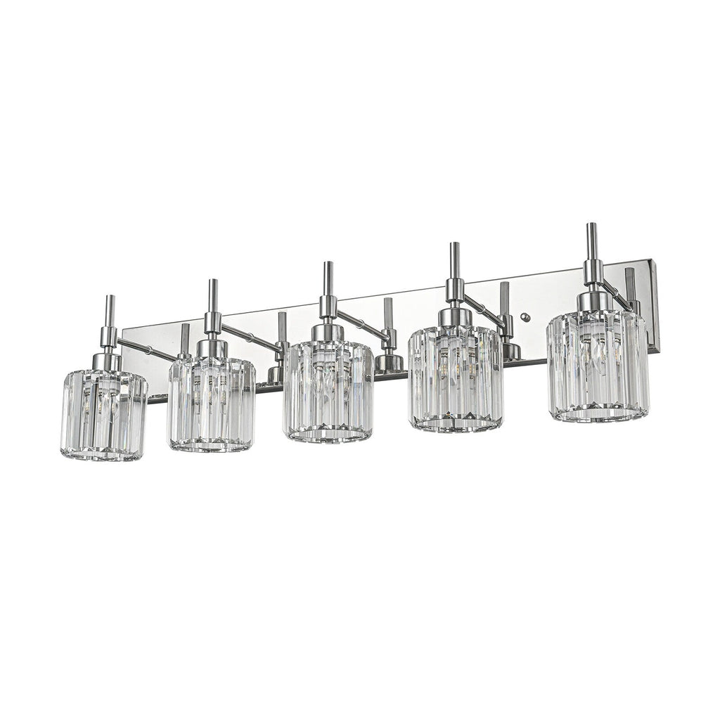Modern Dimmable Crystal Bathroom Vanity Light Wall Sconces with Crystal Shades