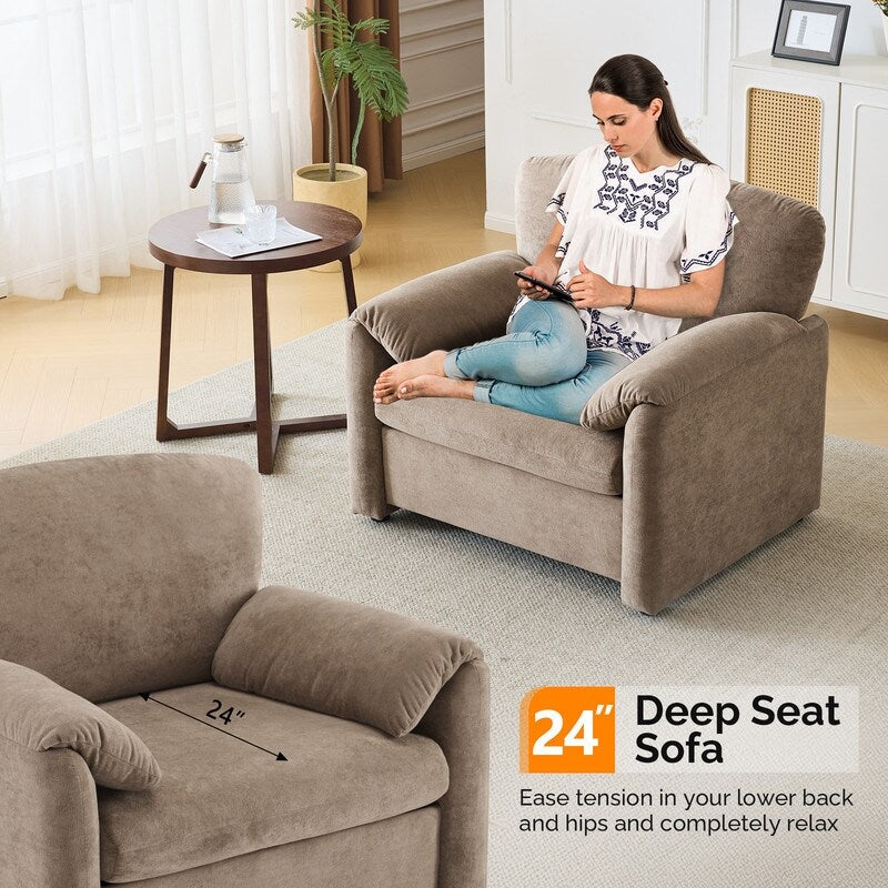 Modern Elephant Ears Armchair Accent Sofa Comfortable Seating for Living Room & Bedroom