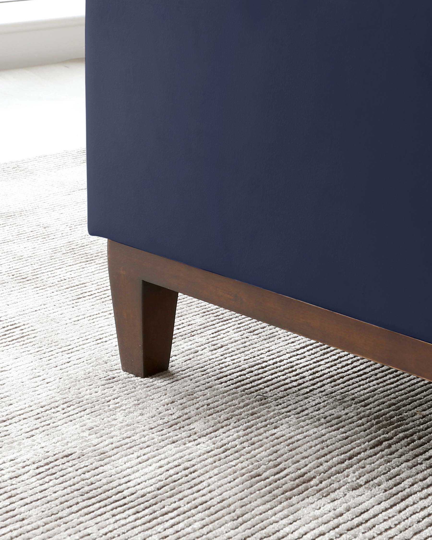 Monica Navy Velvet Double Bed With Storage