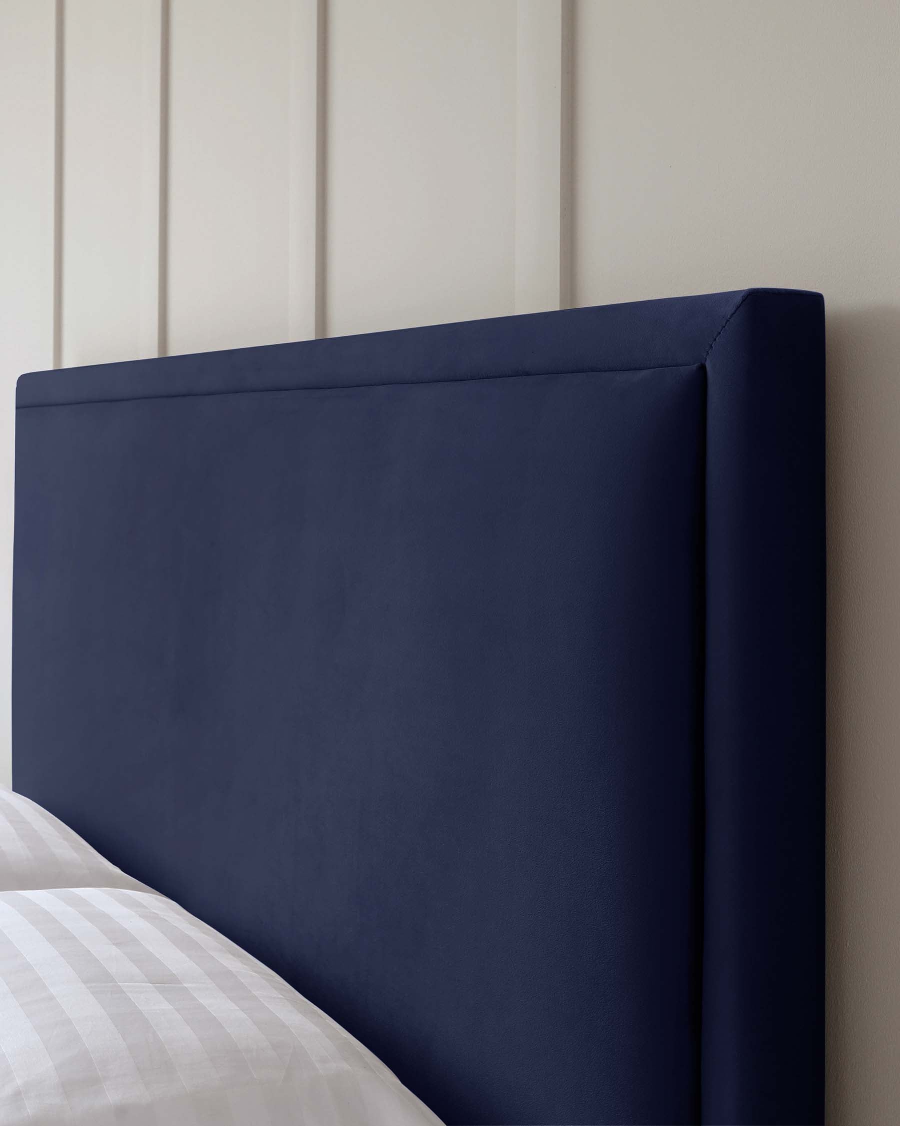 Monica Navy Velvet Double Bed With Storage