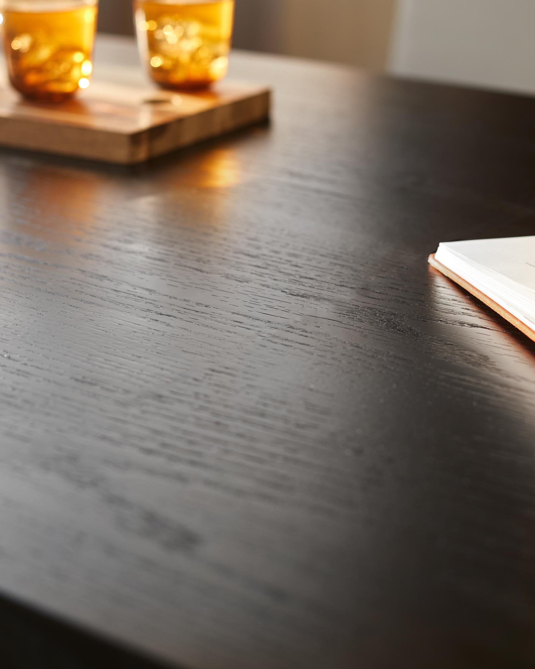 Nala dark washed wood 6 seater dining table