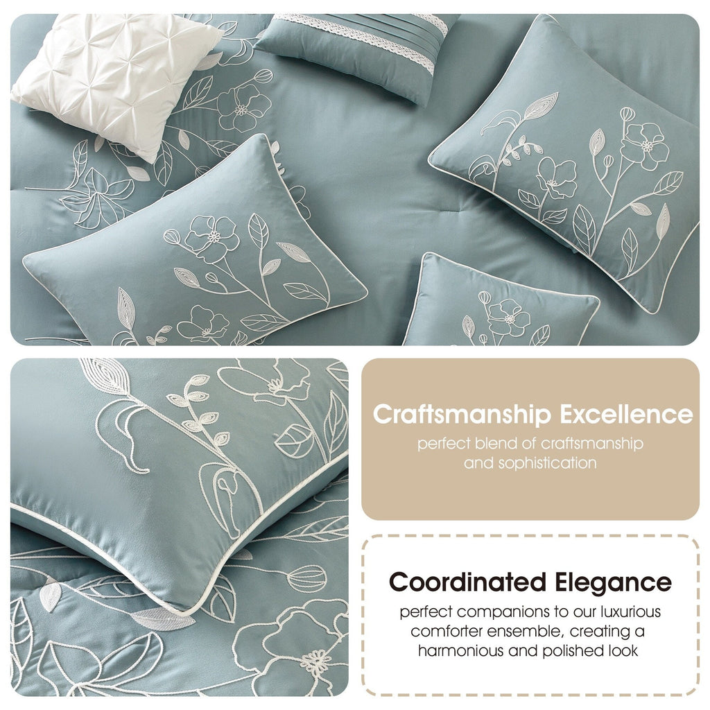 Nanshing Taylor 7 Piece Floral Botanical Comforter Set