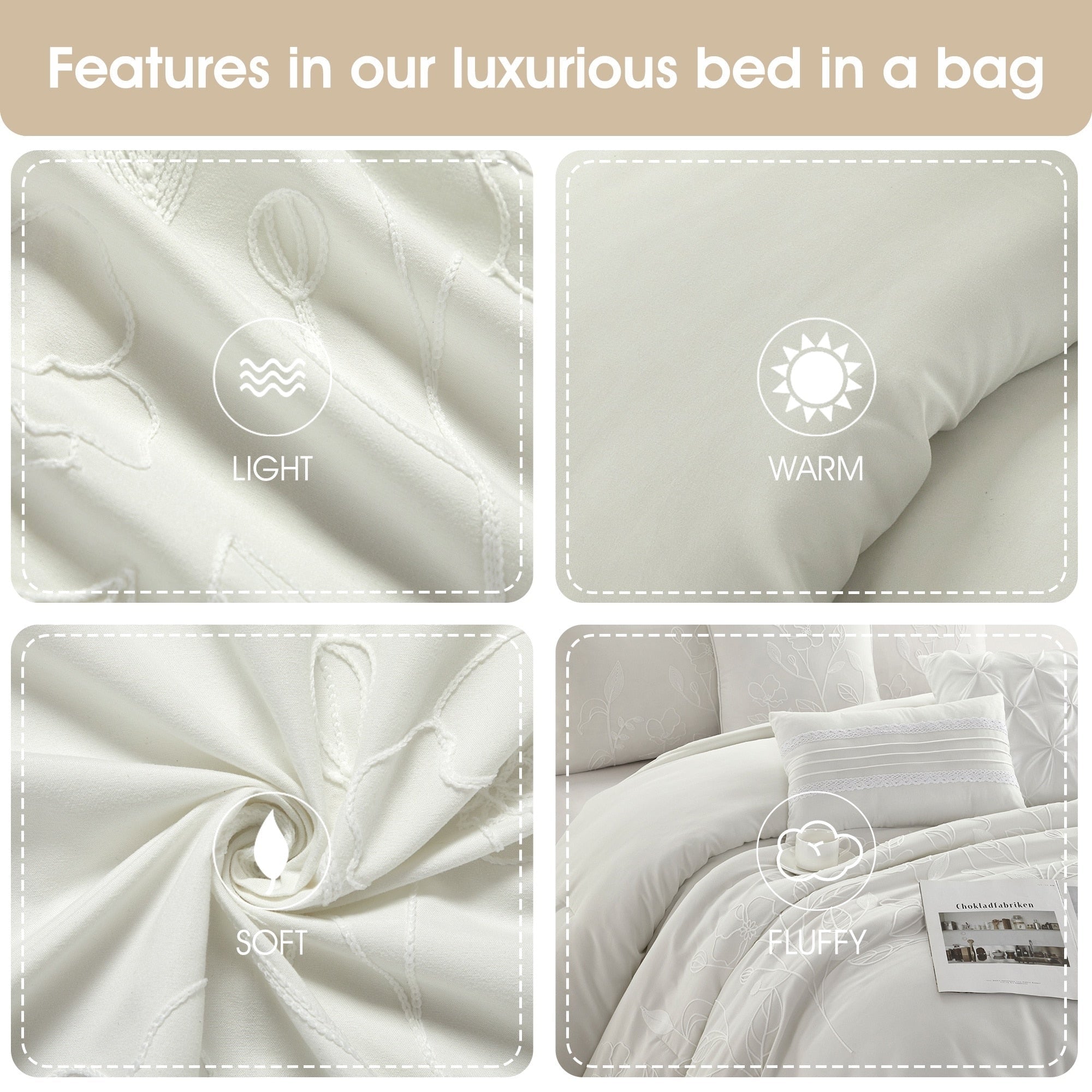 Nanshing Taylor 7 Piece Floral Botanical Comforter Set