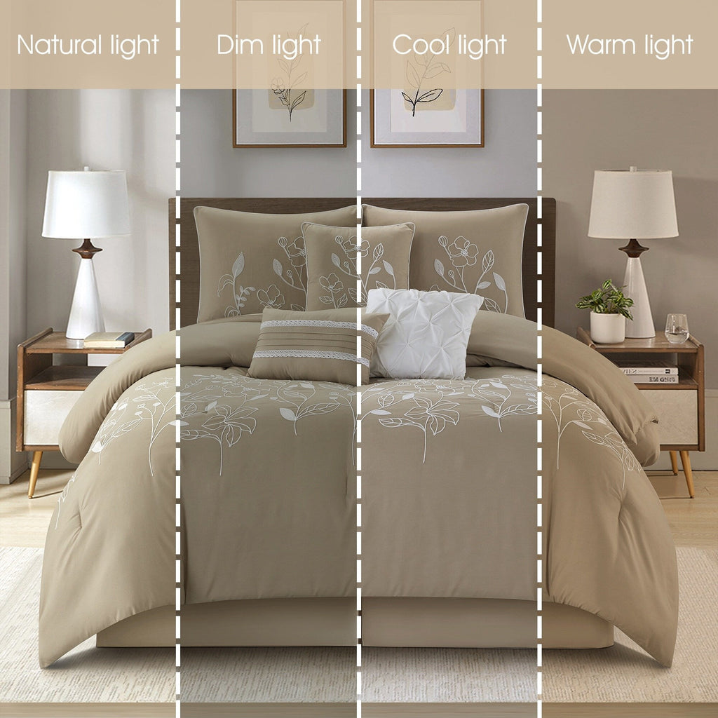 Nanshing Taylor 7 Piece Floral Botanical Comforter Set